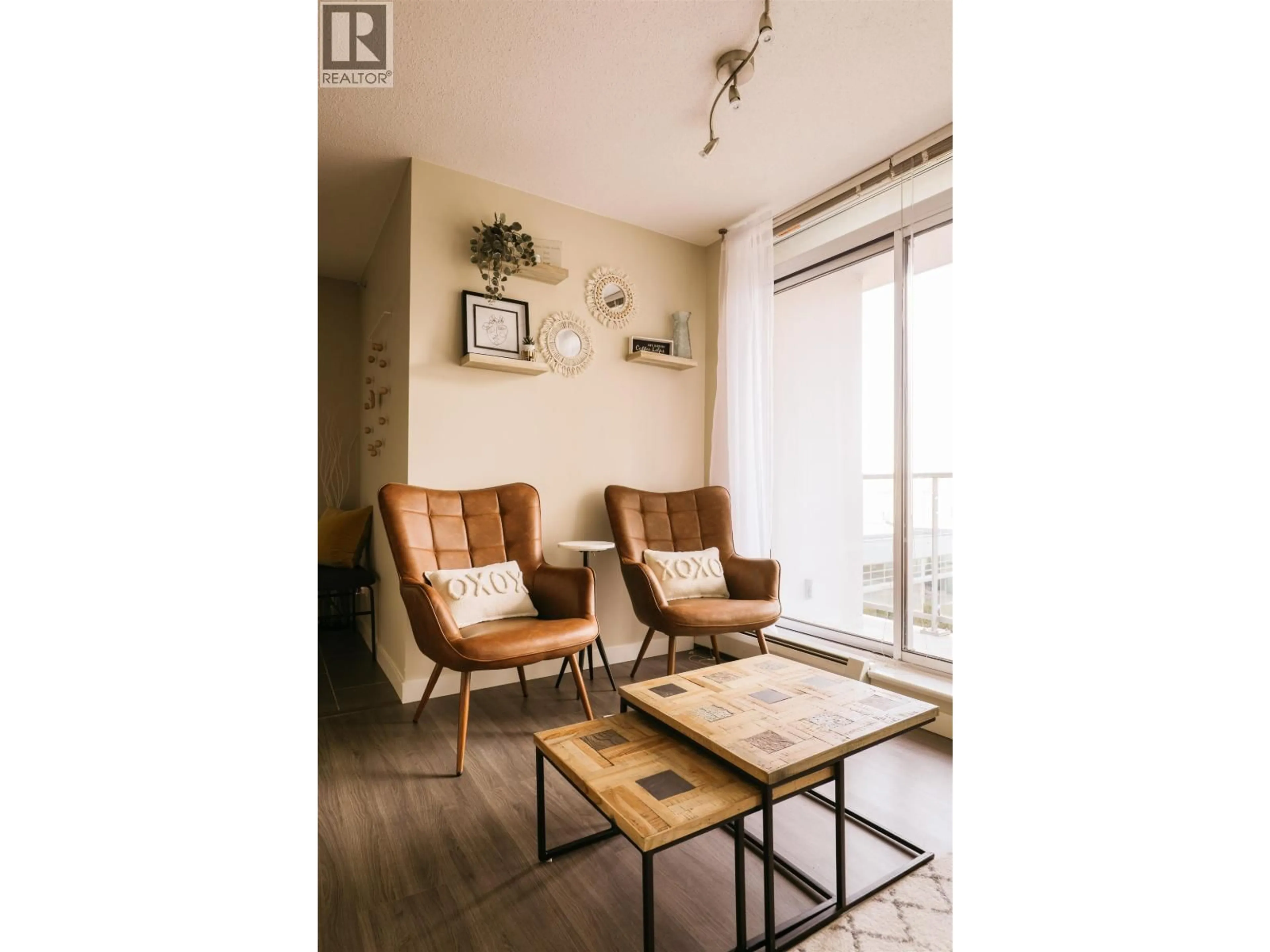 Living room with furniture, wood/laminate floor for 711 - 618 ABBOTT STREET, Vancouver British Columbia V6B0B9