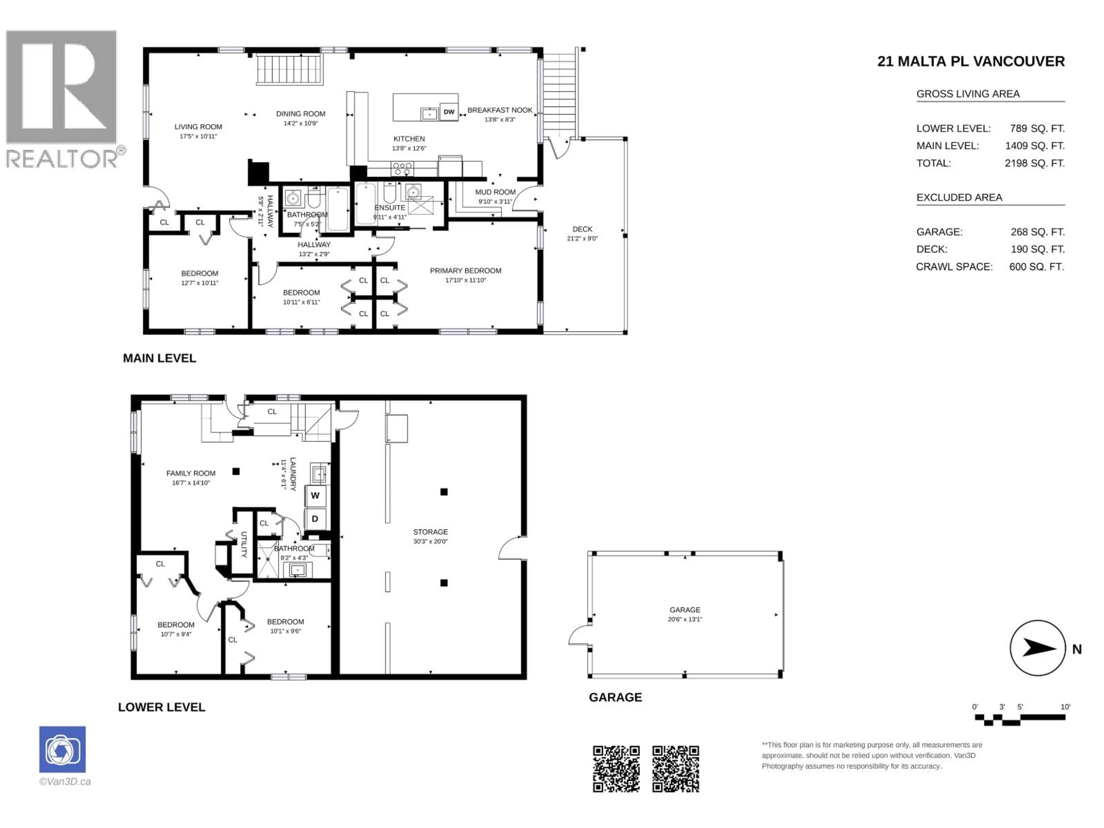 Floor plan for 21 MALTA PLACE, Vancouver British Columbia V5M4C4