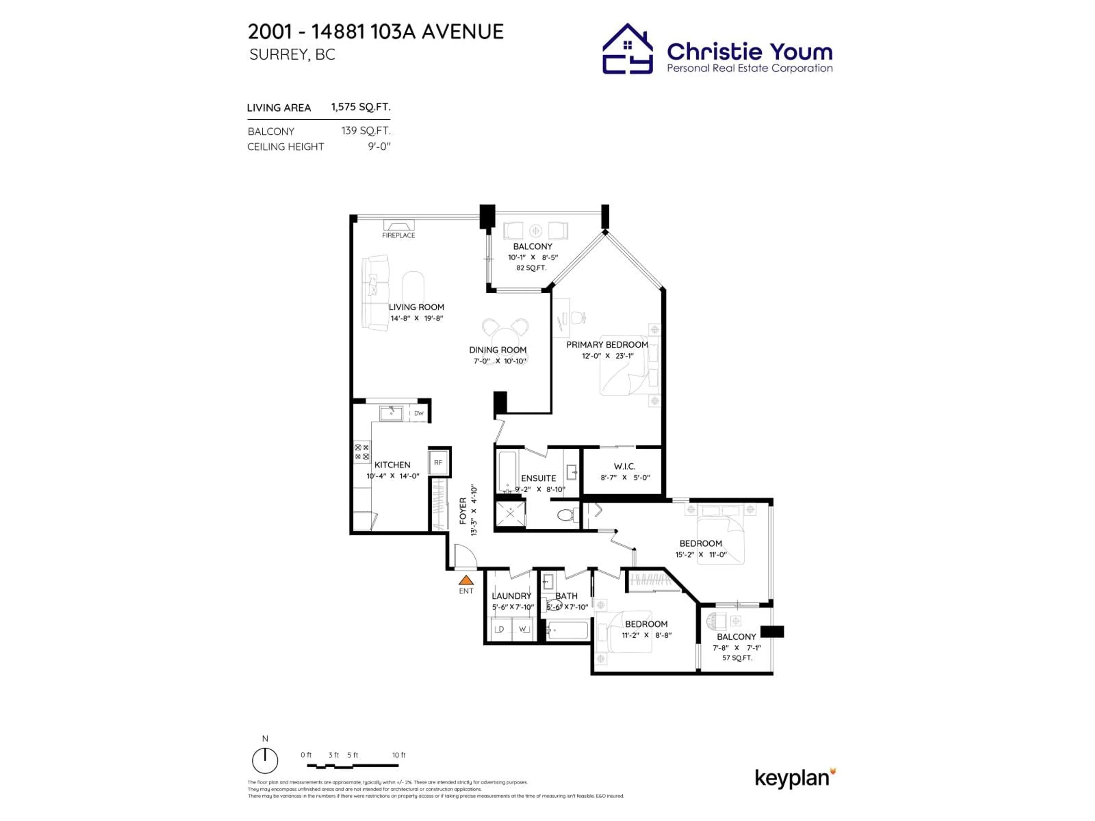 Floor plan for 2001 - 14881 103A AVENUE, Surrey British Columbia V3R0M5