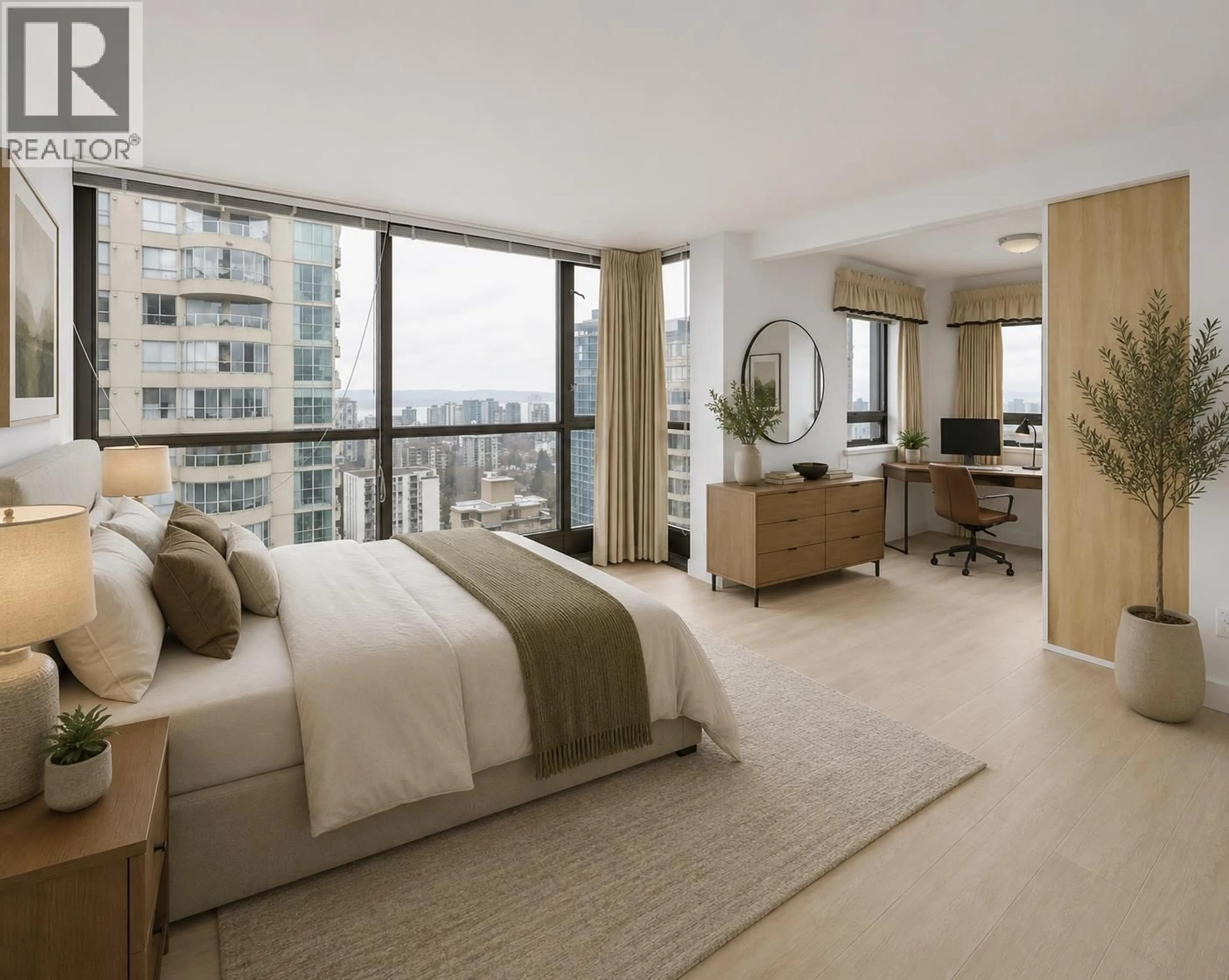 Bedroom with bed, unknown for 2905 - 1331 ALBERNI STREET, Vancouver British Columbia V6E4S1