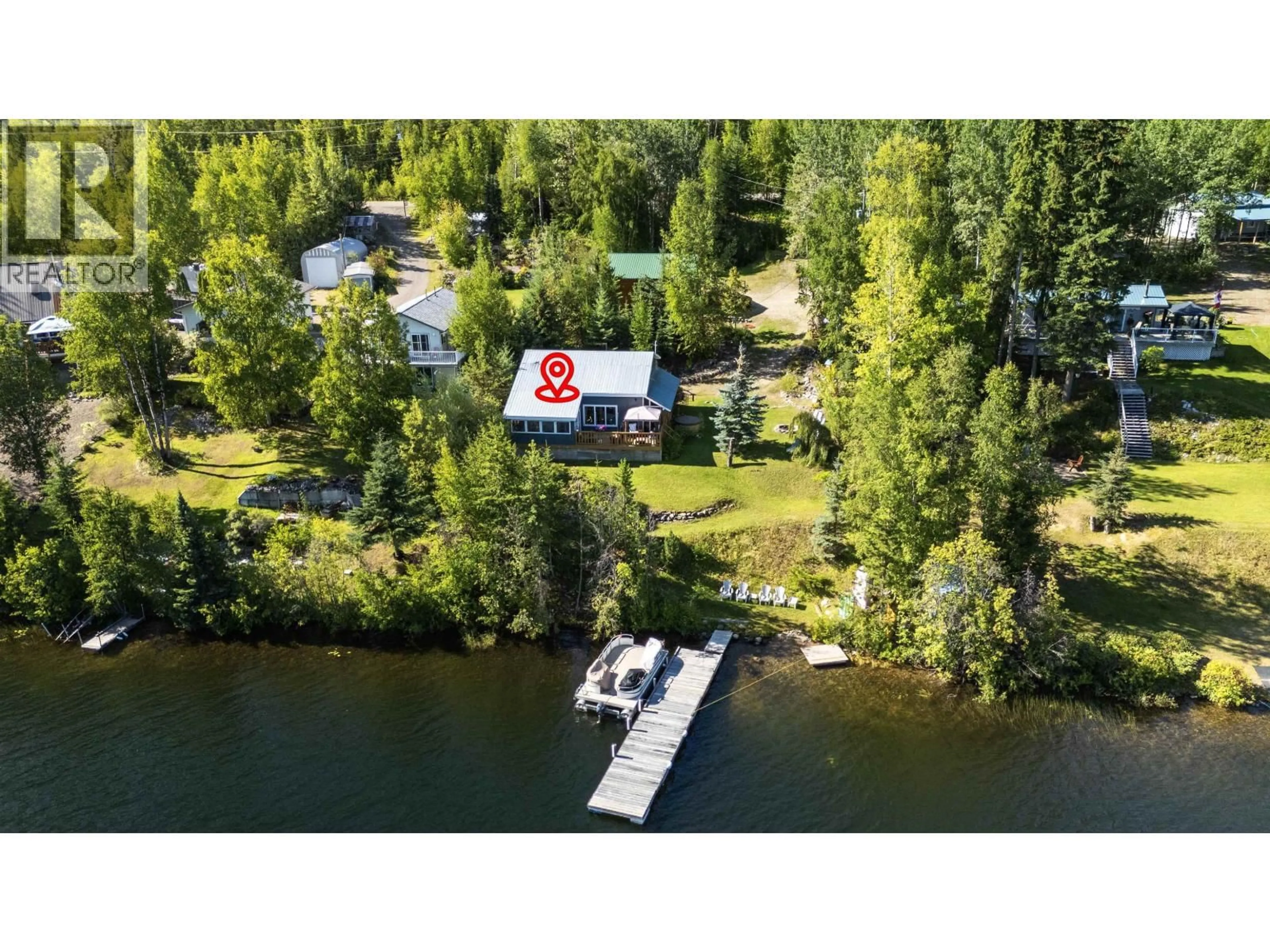 A pic from outside/outdoor area/front of a property/back of a property/a pic from drone, water/lake/river/ocean view for 40150 BEDNESTI LAKE ROAD, Prince George British Columbia V2N6P4