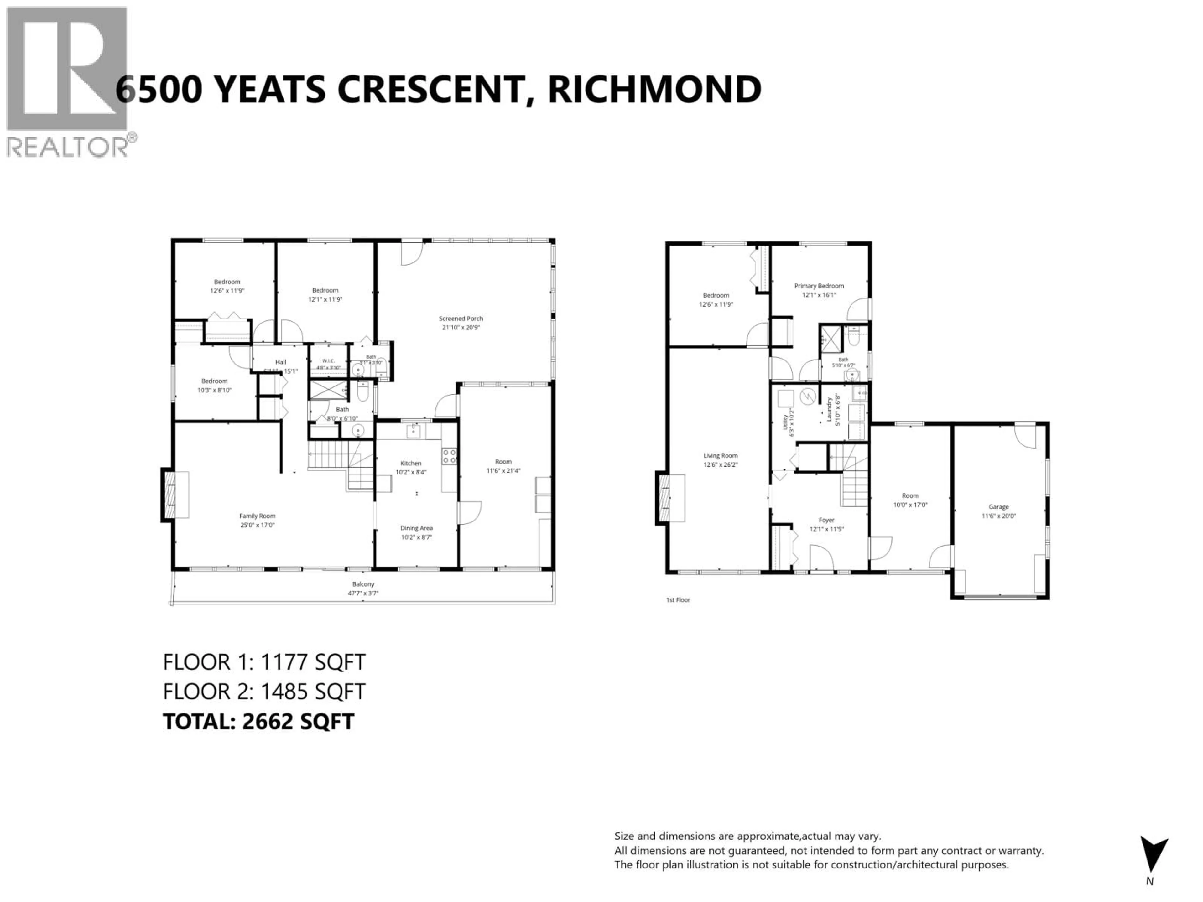 Floor plan for 6500 YEATS CRESCENT, Richmond British Columbia V7E4C9