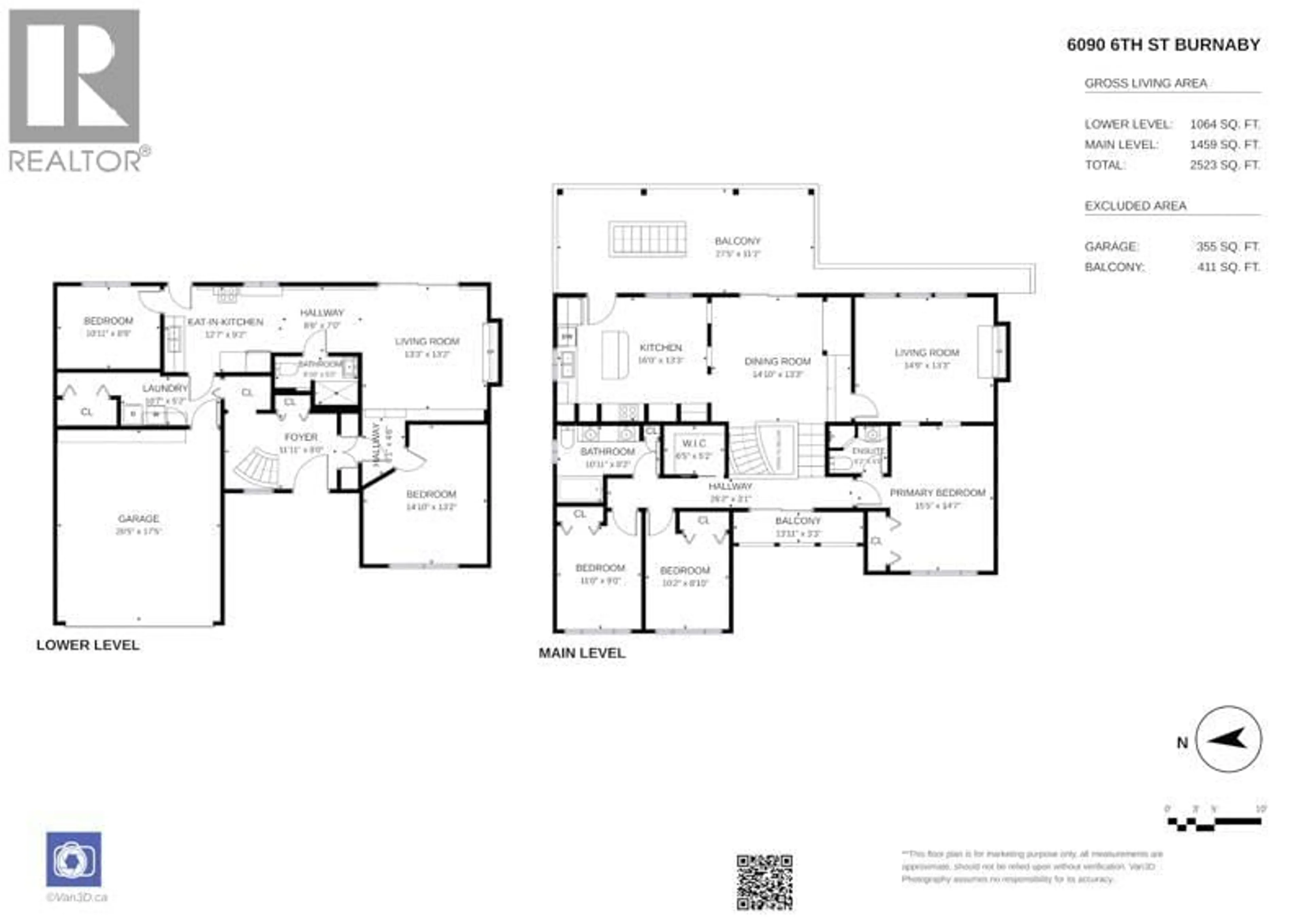 Floor plan for 6090 6TH STREET, Burnaby British Columbia V5E3S3