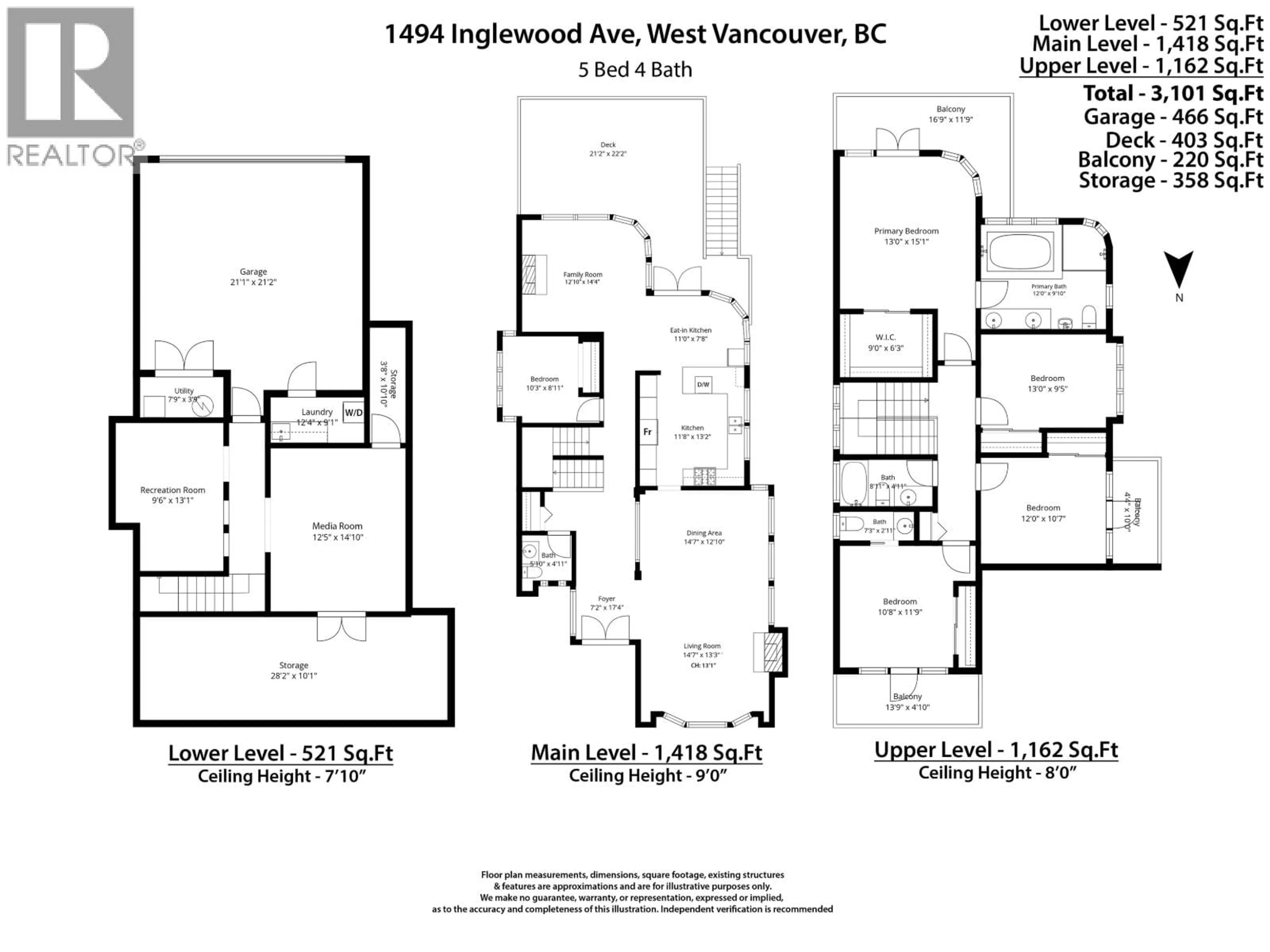 Floor plan for 1494 INGLEWOOD AVENUE, West Vancouver British Columbia V7T1Z1