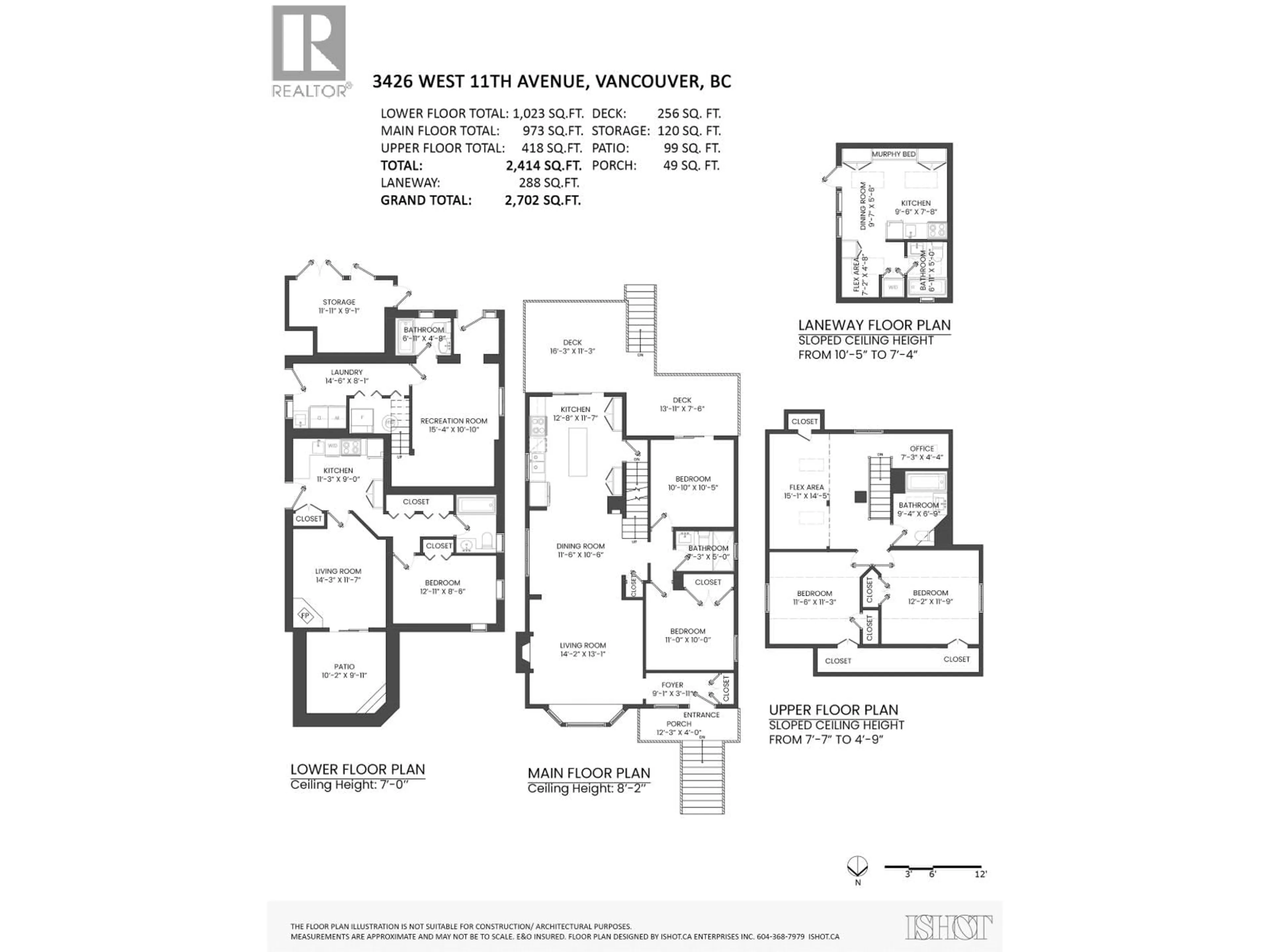 Floor plan for 3426 11TH AVENUE, Vancouver British Columbia V6R2J9