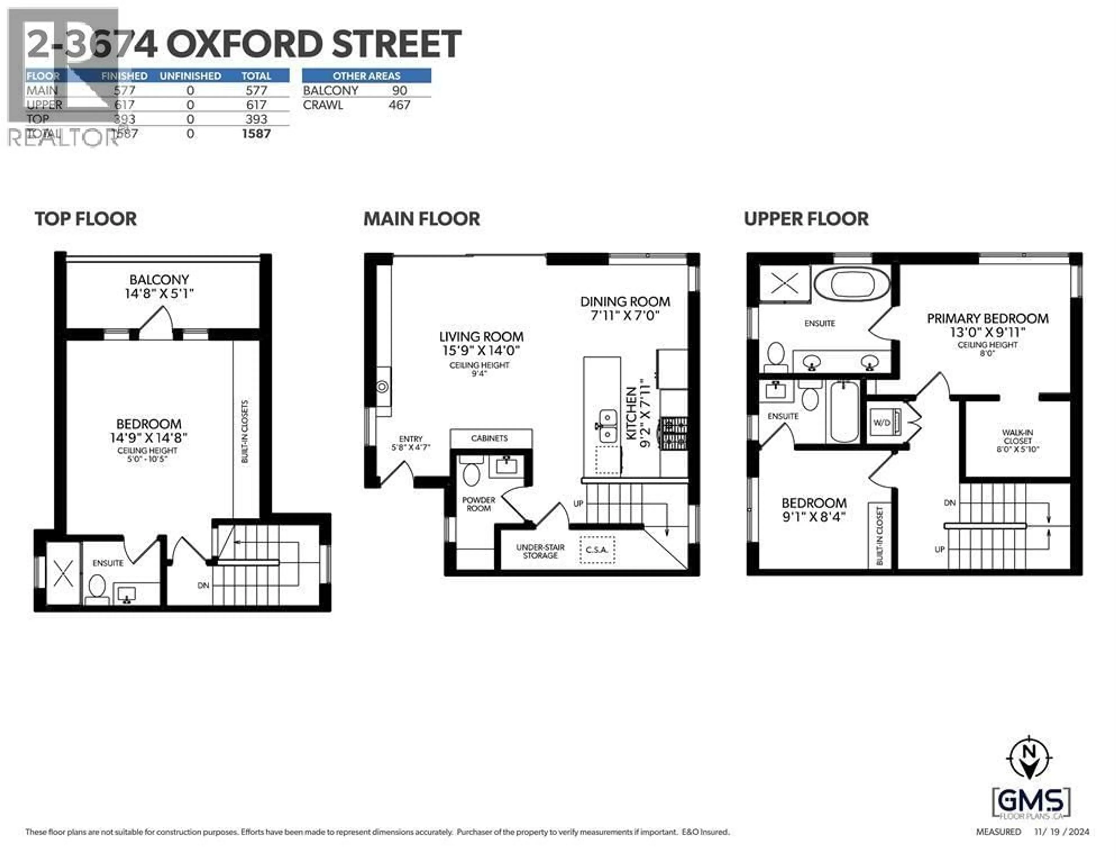 Floor plan for 2 - 3674 OXFORD STREET, Vancouver British Columbia V5K1P3