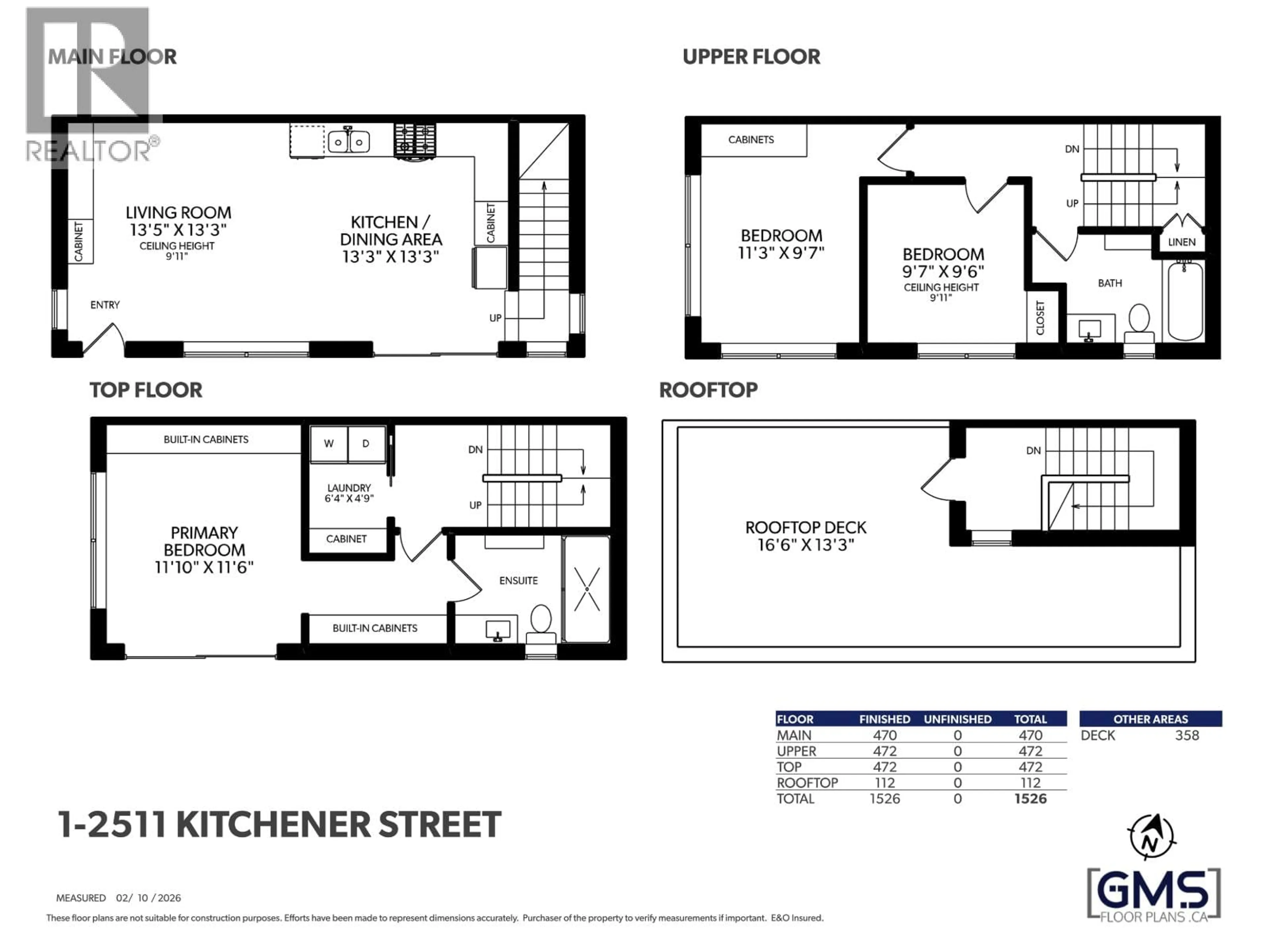 Floor plan for 1 - 2511 KITCHENER STREET, Vancouver British Columbia V5K3C7