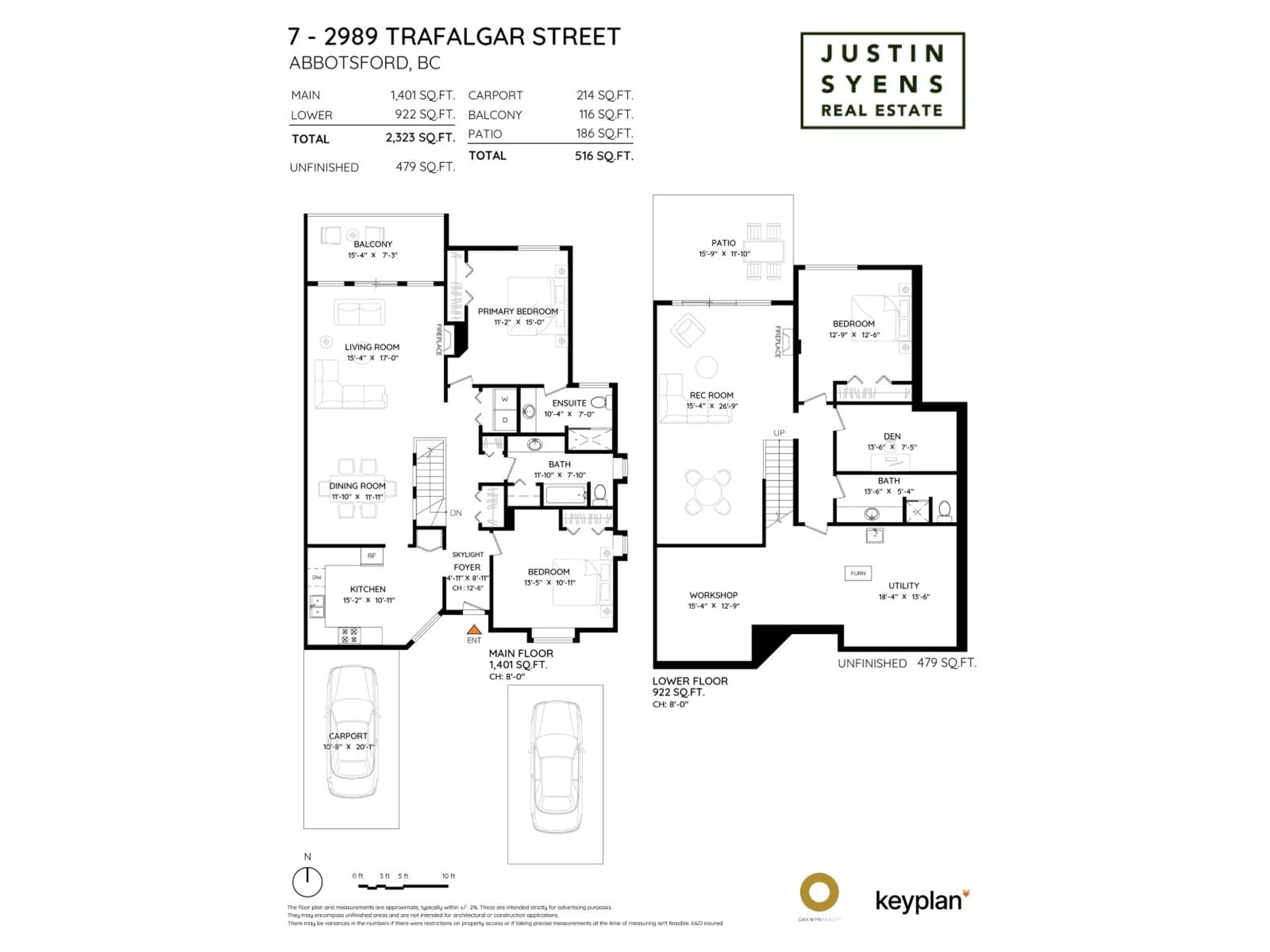 Floor plan for 7 - 2989 TRAFALGAR STREET, Abbotsford British Columbia V2S7X9