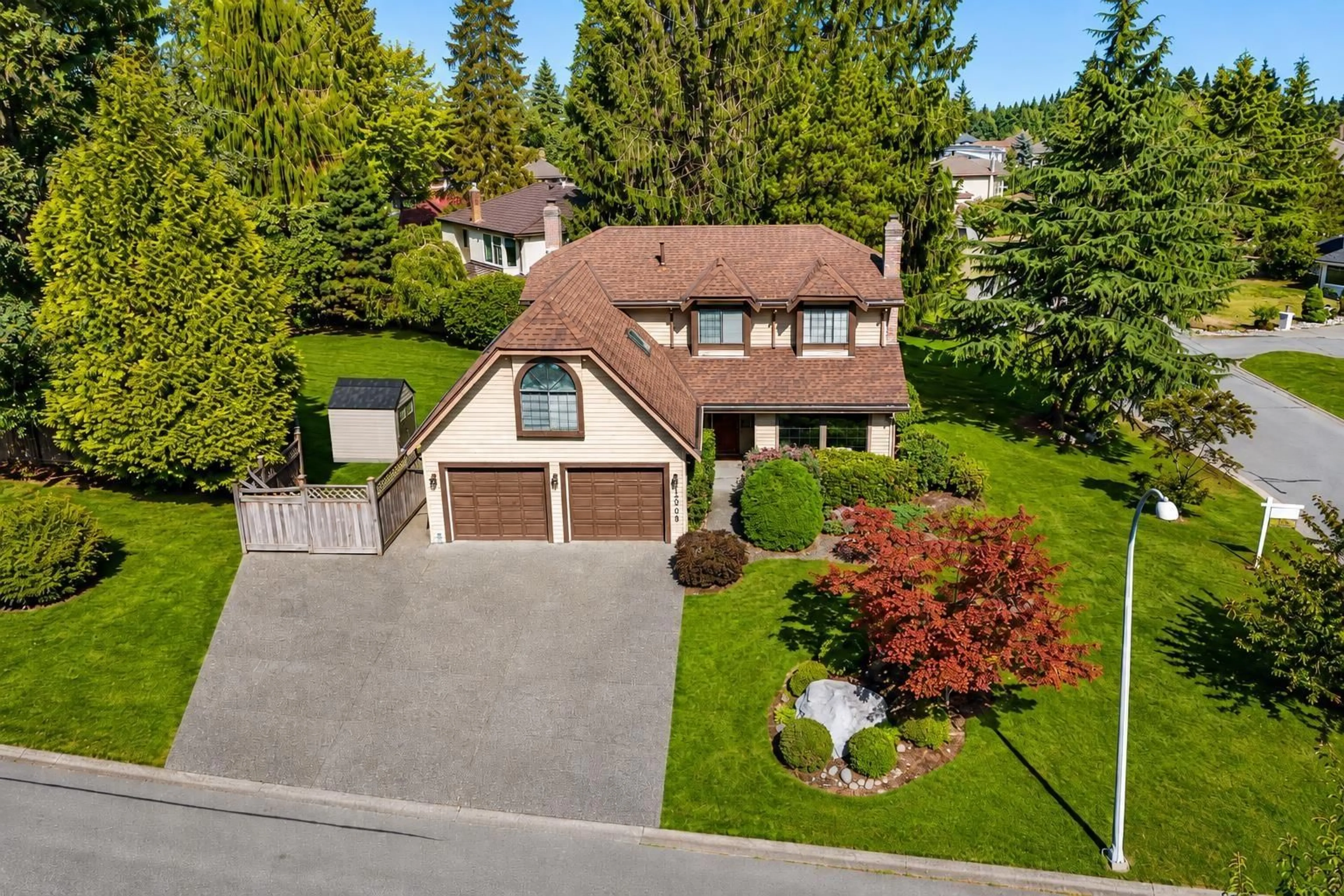 A pic from outside/outdoor area/front of a property/back of a property/a pic from drone, street for 15049 75 AVENUE, Surrey British Columbia V3S6P2