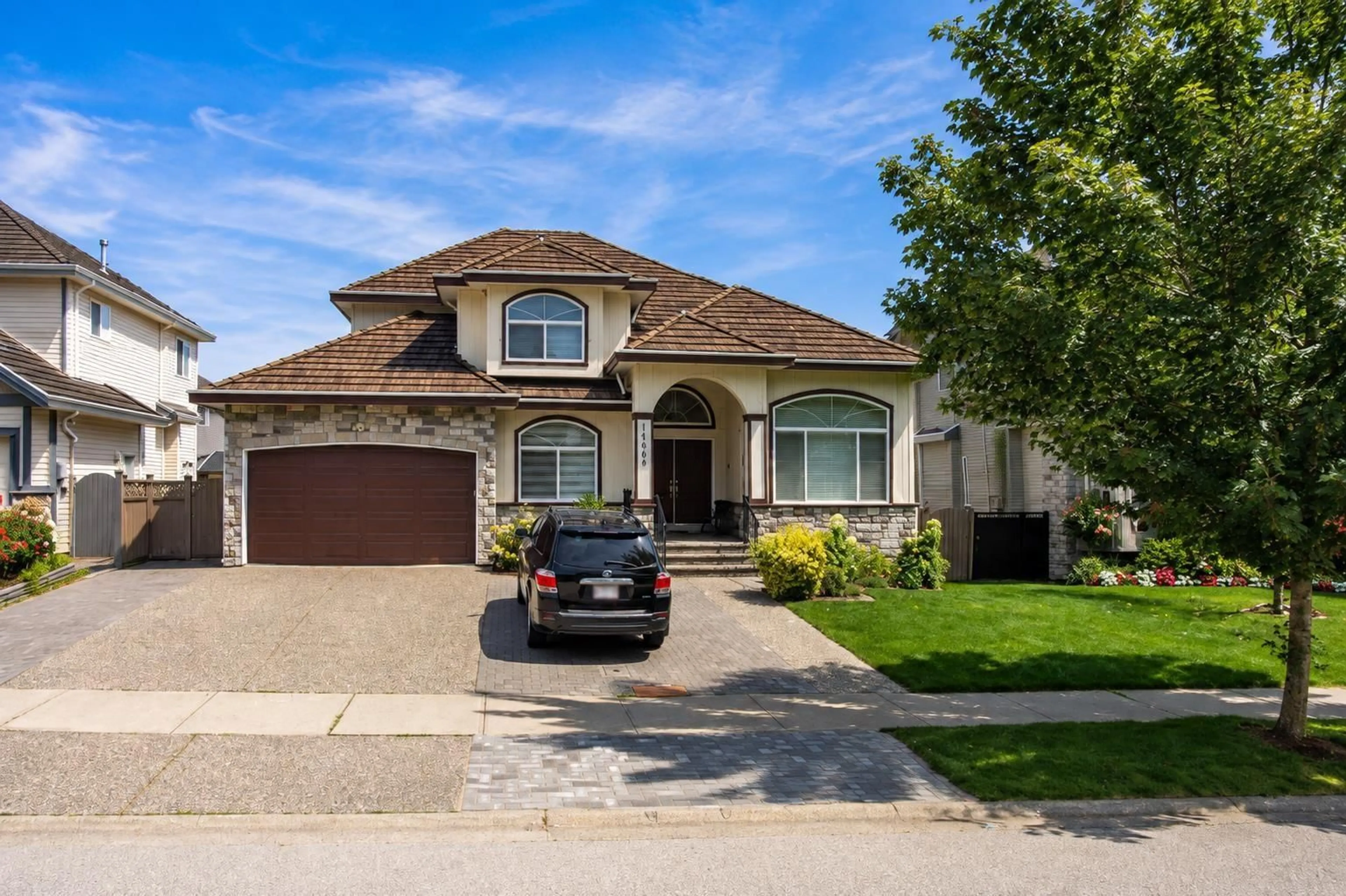 Home with brick exterior material, street for 14465 74 AVENUE, Surrey British Columbia V3S0R8