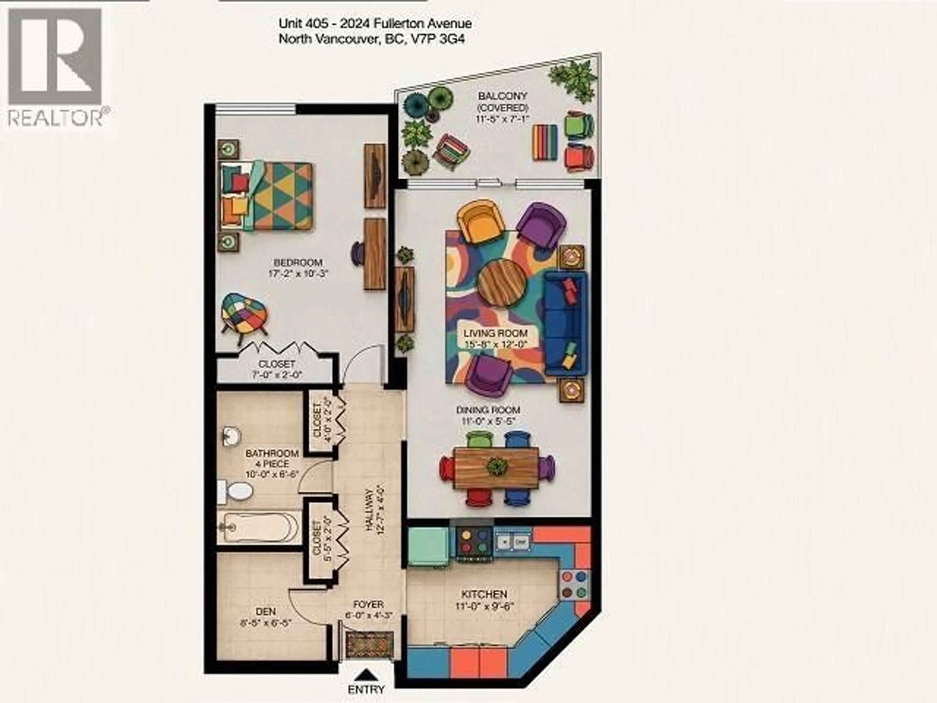 Floor plan for 405 - 2024 FULLERTON AVENUE, North Vancouver British Columbia V7P3G4