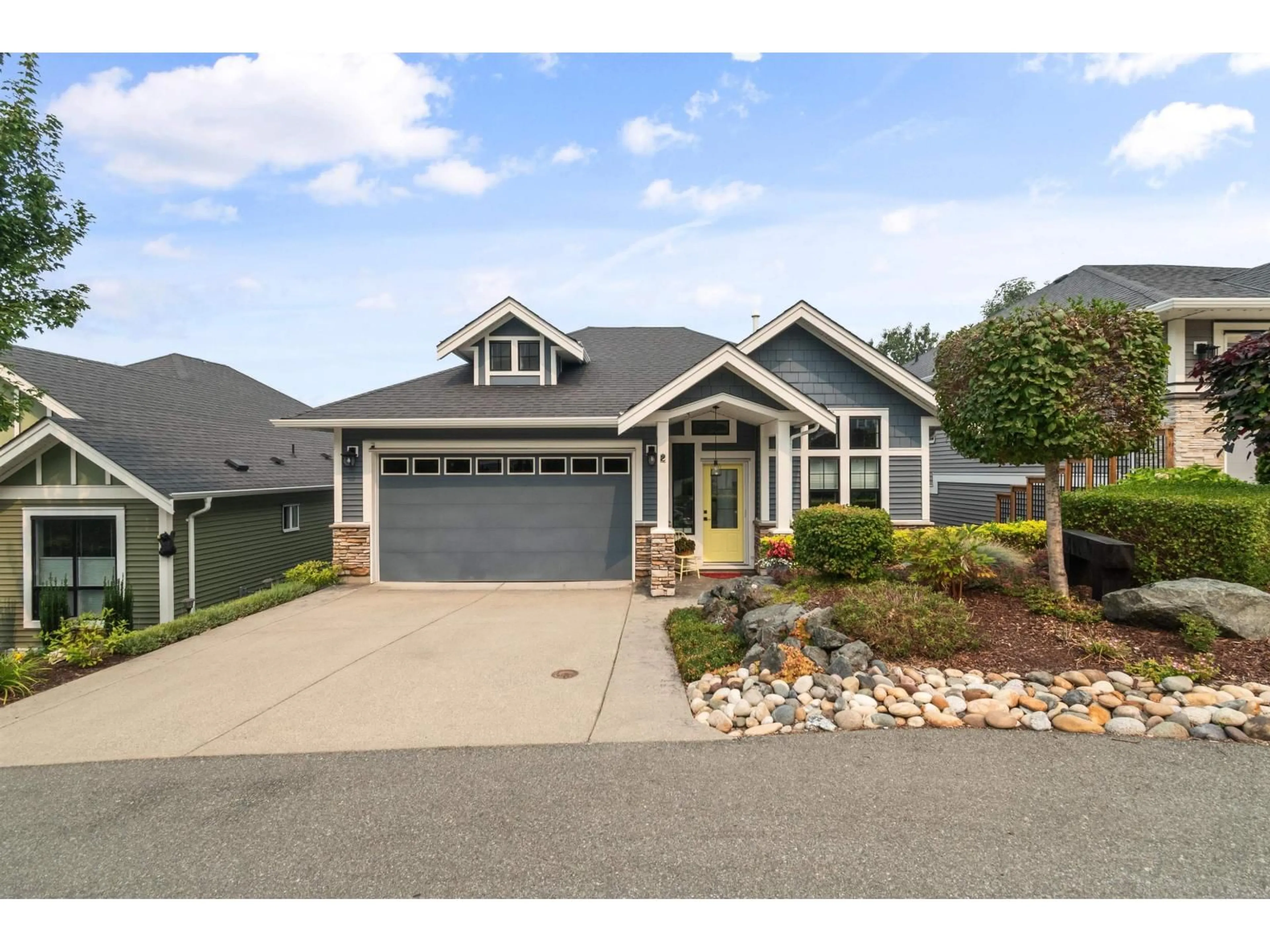 Home with vinyl exterior material, street for 2 - 47045 SYLVAN DRIVE, Chilliwack British Columbia V2R0X6