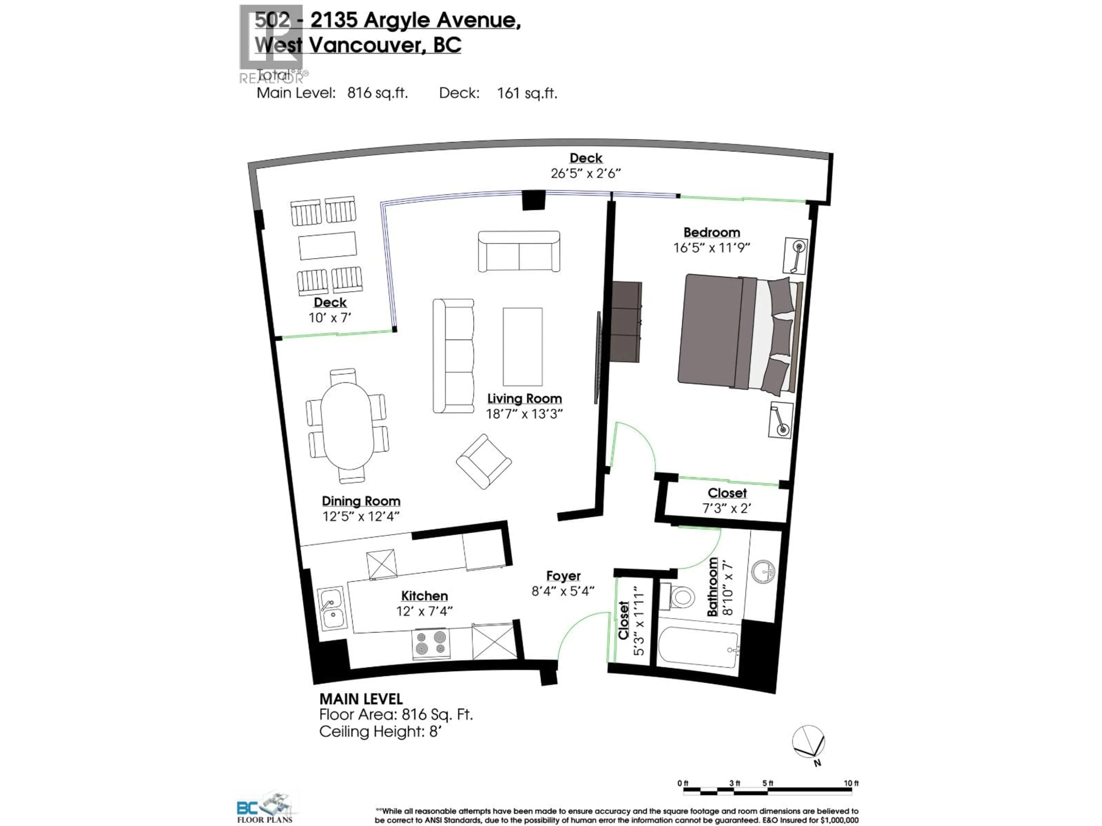 Floor plan for 502 - 2135 ARGYLE AVENUE, West Vancouver British Columbia V7V1A5
