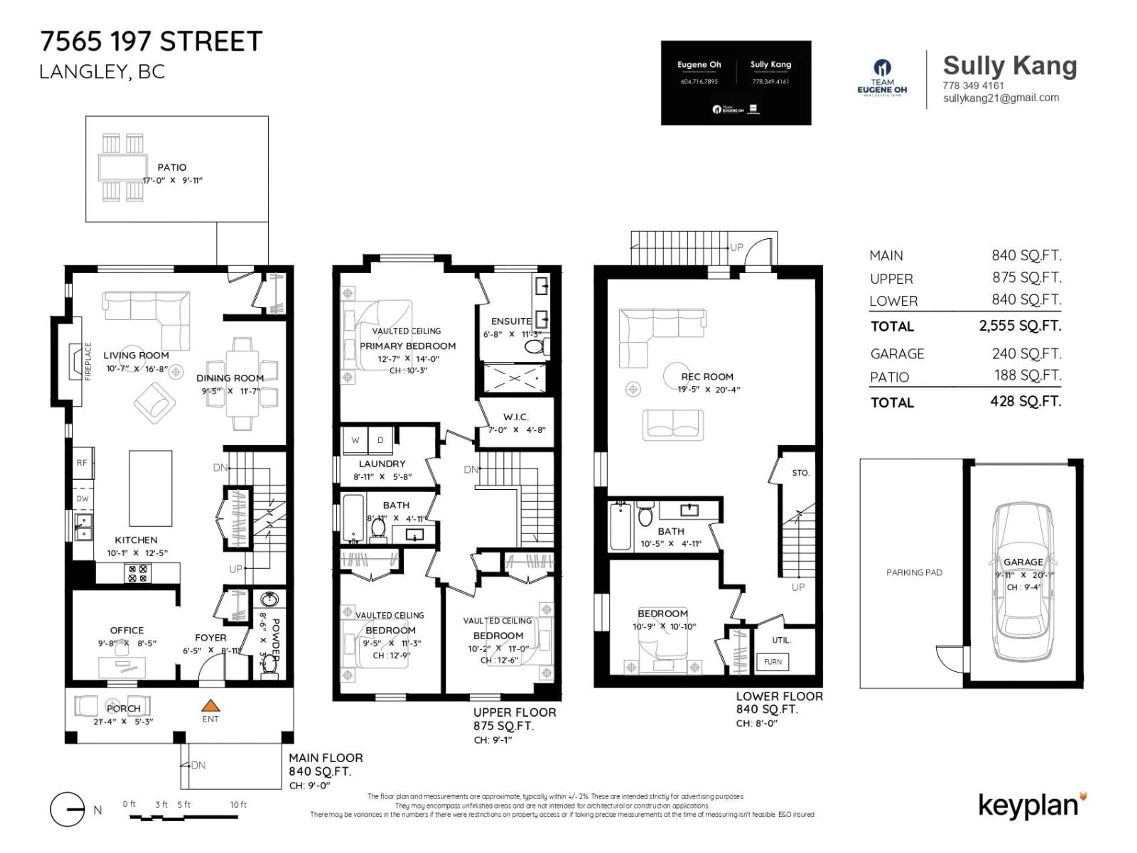 Floor plan for 7565 197 STREET, Langley British Columbia V2Y1S2