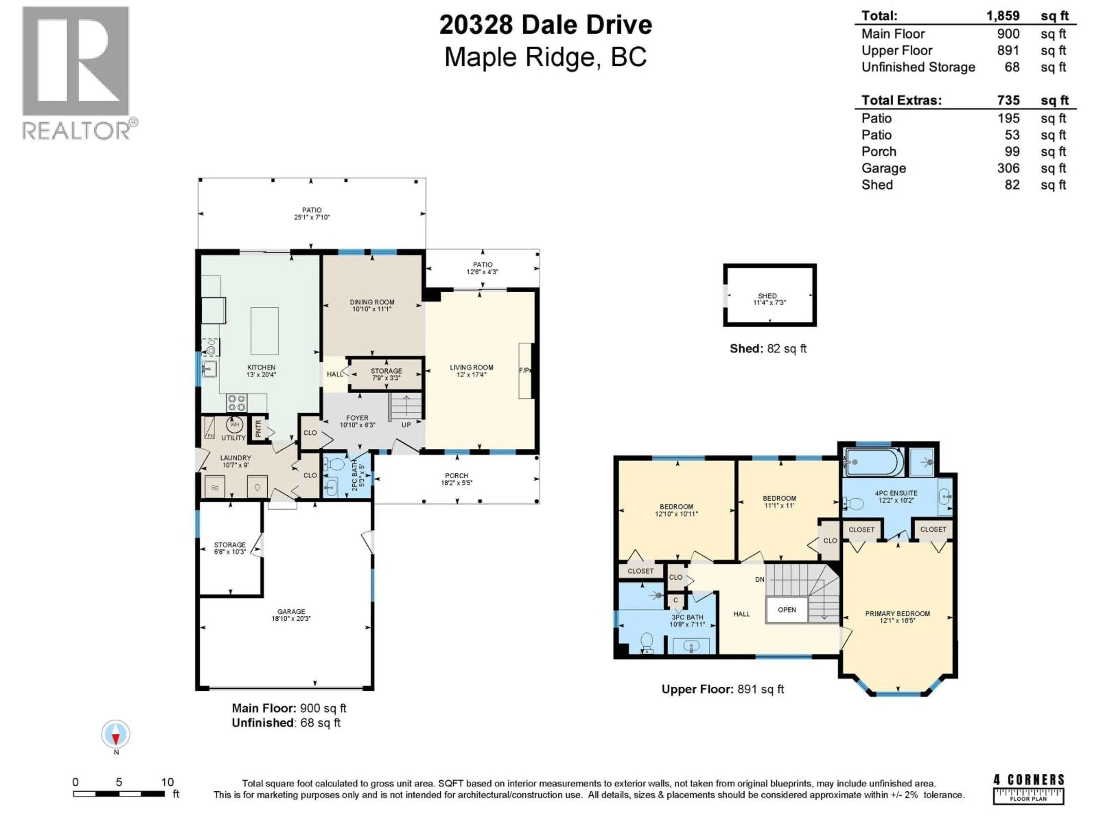 Floor plan for 20328 DALE DRIVE, Maple Ridge British Columbia V2X8V6