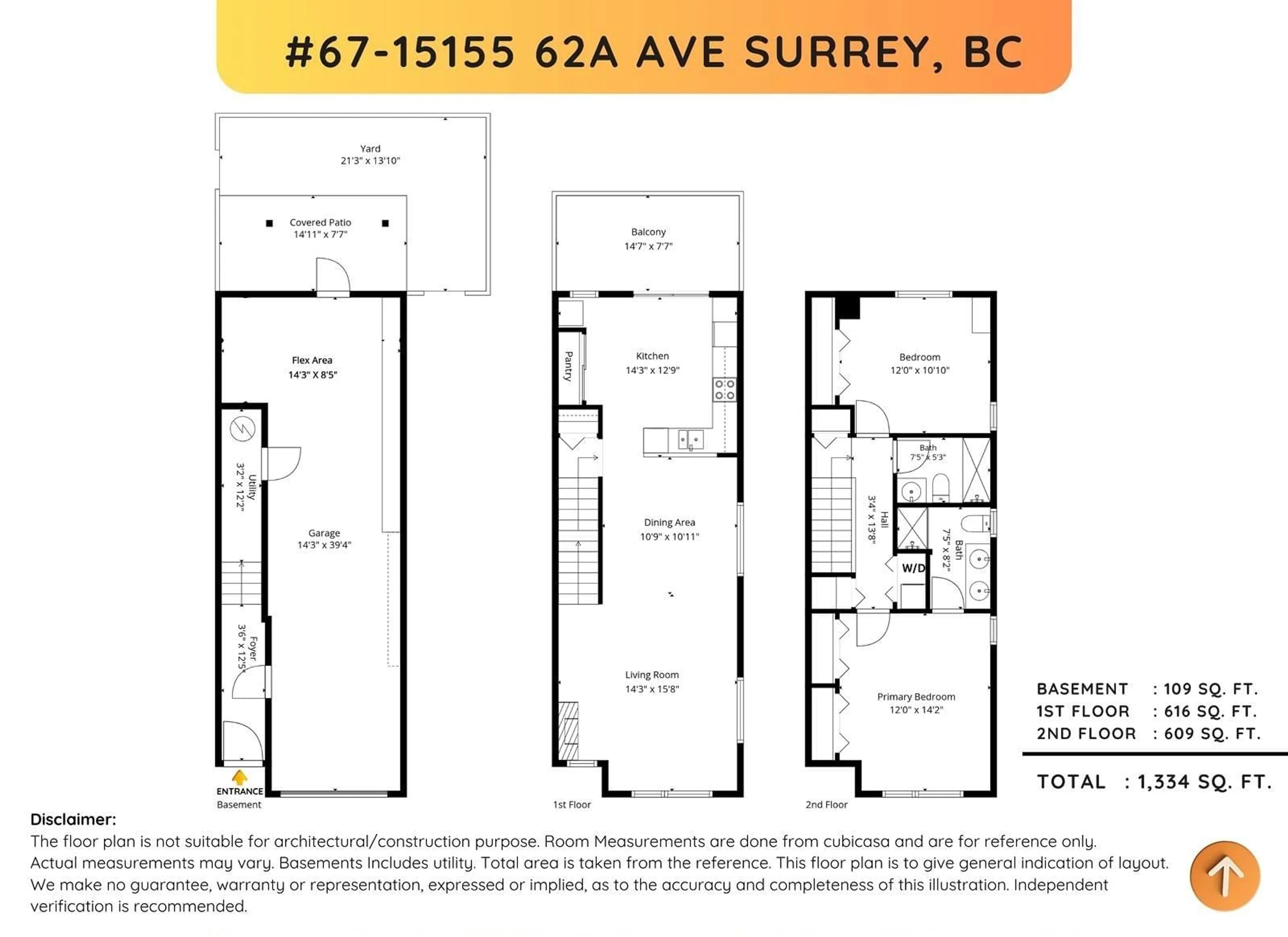 Floor plan for 67 - 15155 62A AVENUE, Surrey British Columbia V3S8A6