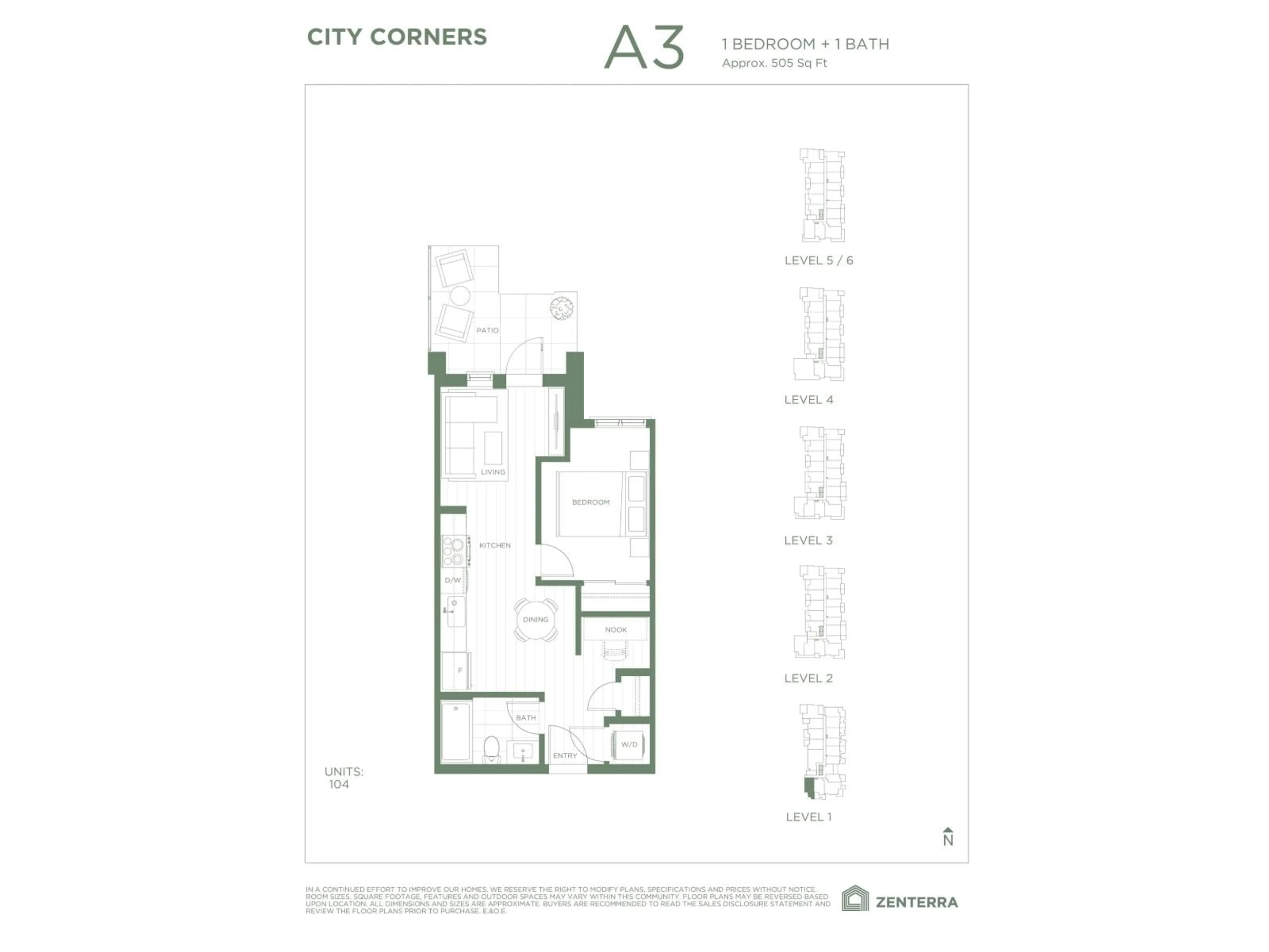 Floor plan for 104 - 10065 133 STREET, Surrey British Columbia V3T3Y6