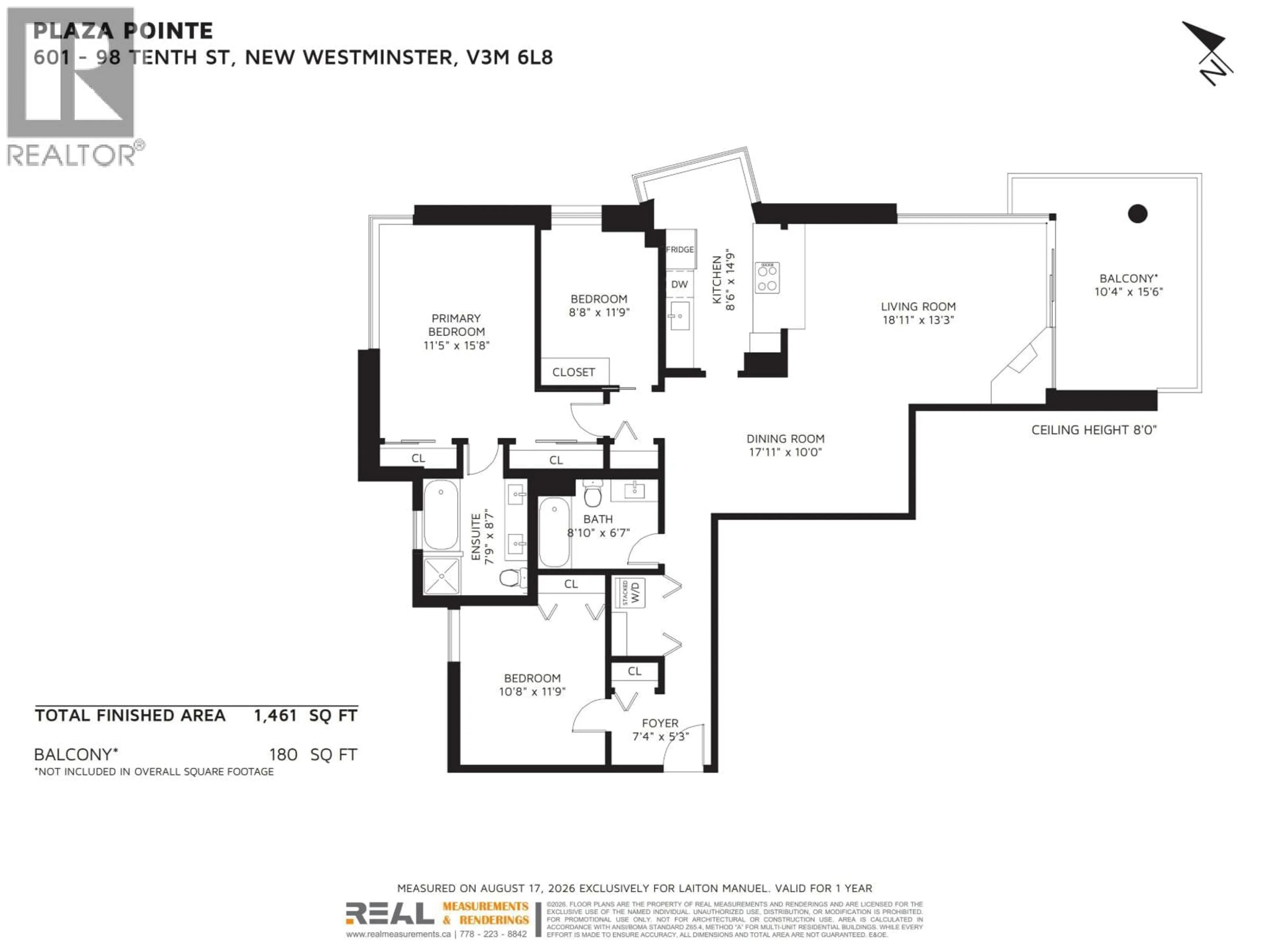 Floor plan for 601 - 98 TENTH STREET, New Westminster British Columbia V3M6L8