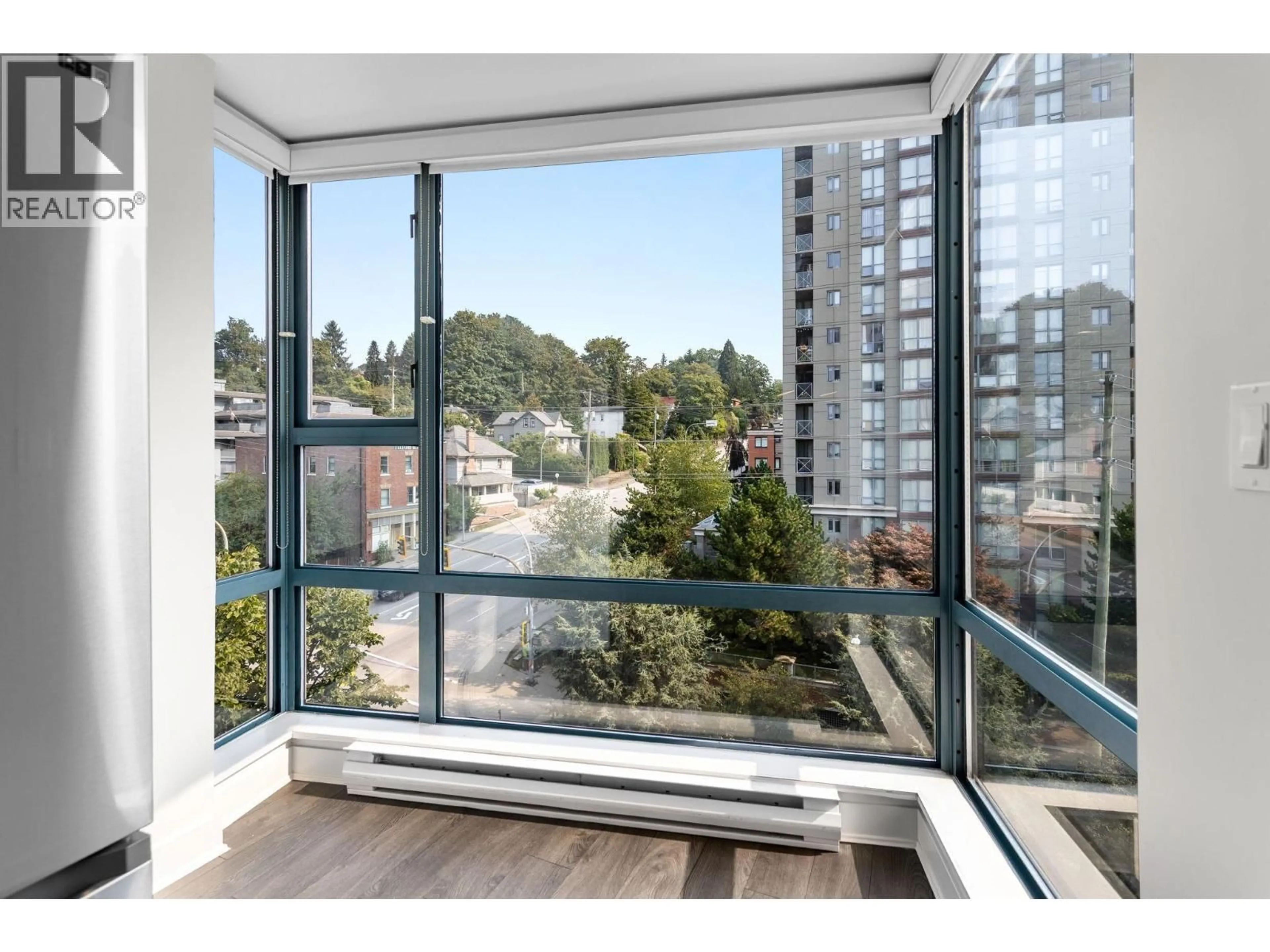 Balcony in the apartment, city buildings view from balcony for 601 - 98 TENTH STREET, New Westminster British Columbia V3M6L8