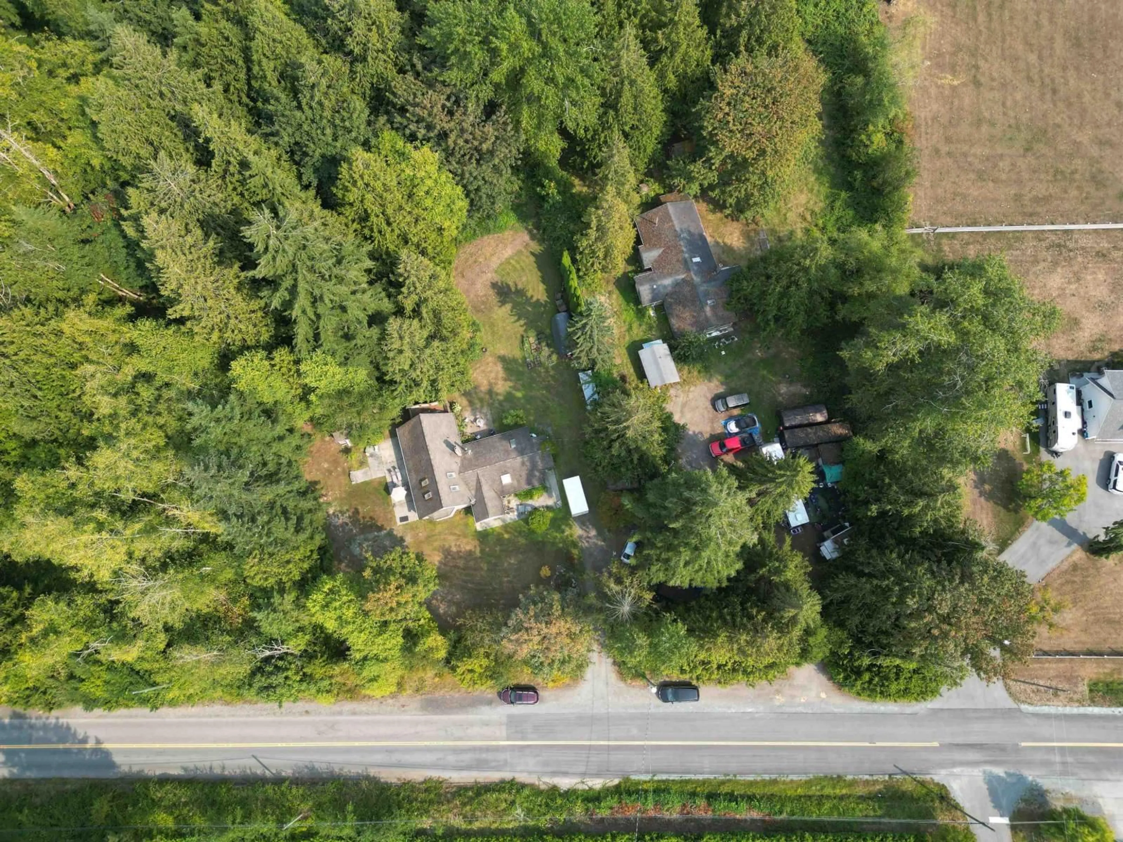 A pic from outside/outdoor area/front of a property/back of a property/a pic from drone, forest/trees view for 410 224 STREET, Langley British Columbia V2Z2W5