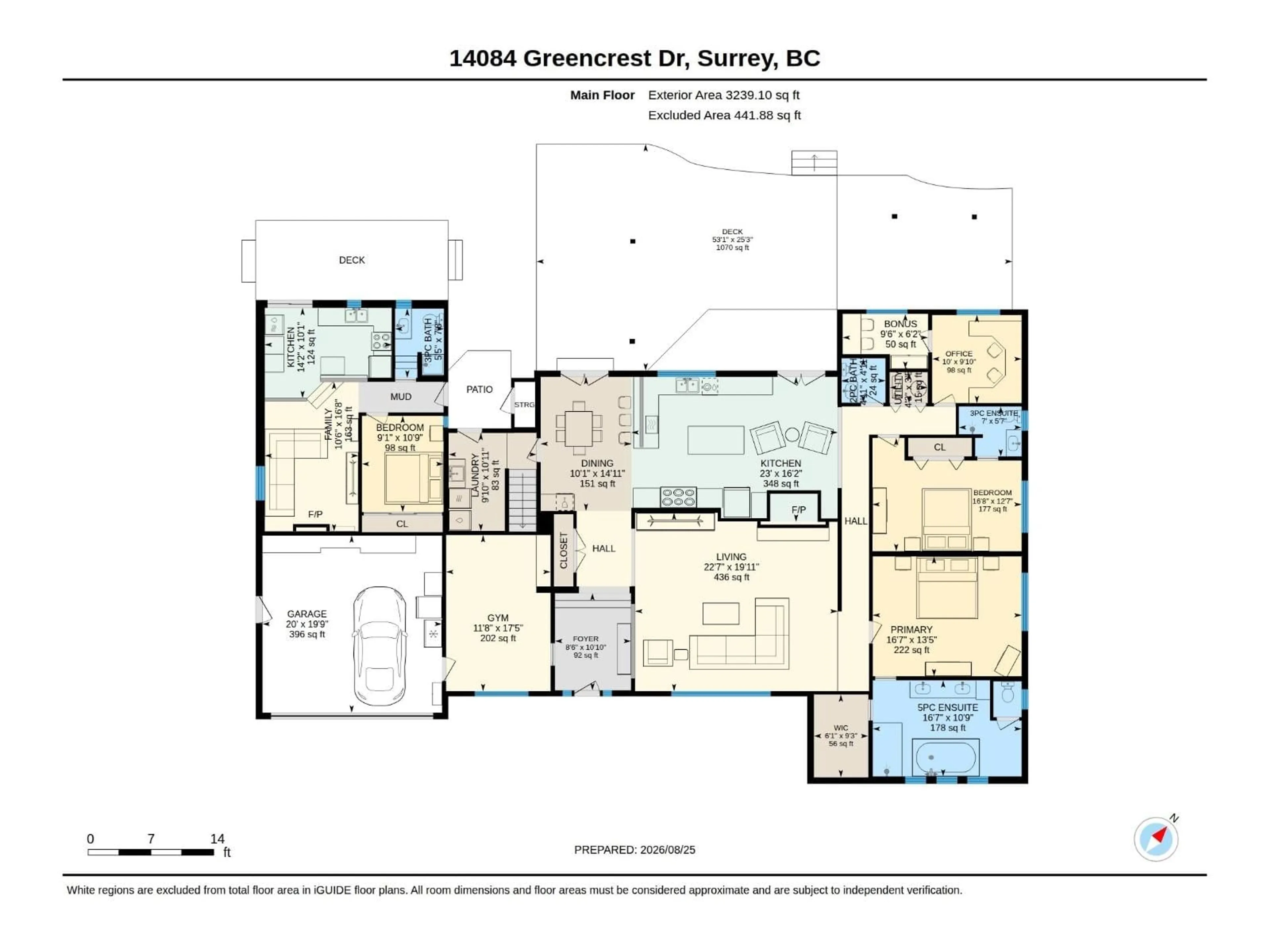 Floor plan for 14084 GREENCREST DRIVE, Surrey British Columbia V4P1L6