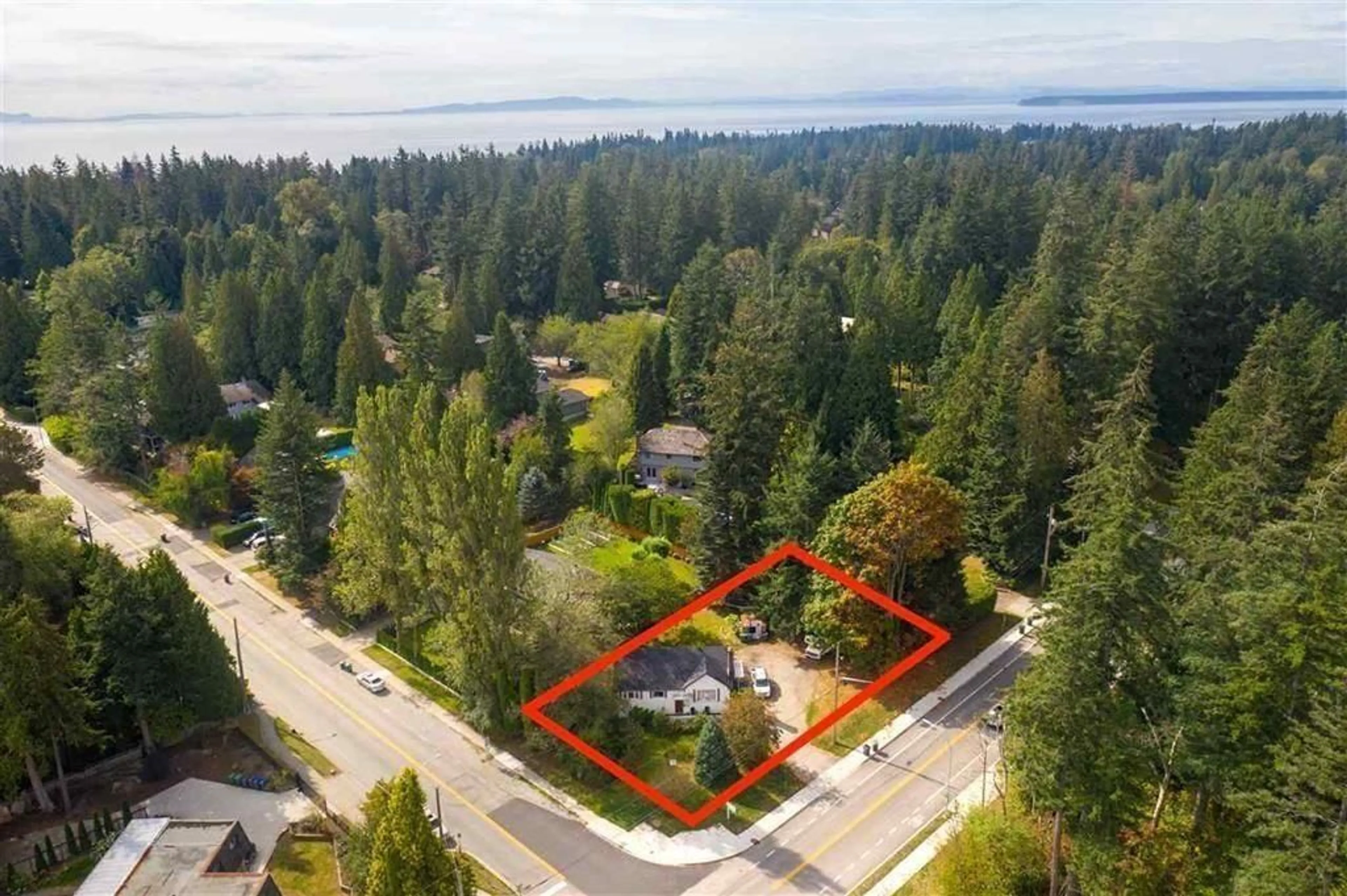 A pic from outside/outdoor area/front of a property/back of a property/a pic from drone, water/lake/river/ocean view for 13590 20 AVENUE, Surrey British Columbia V4A1Z6