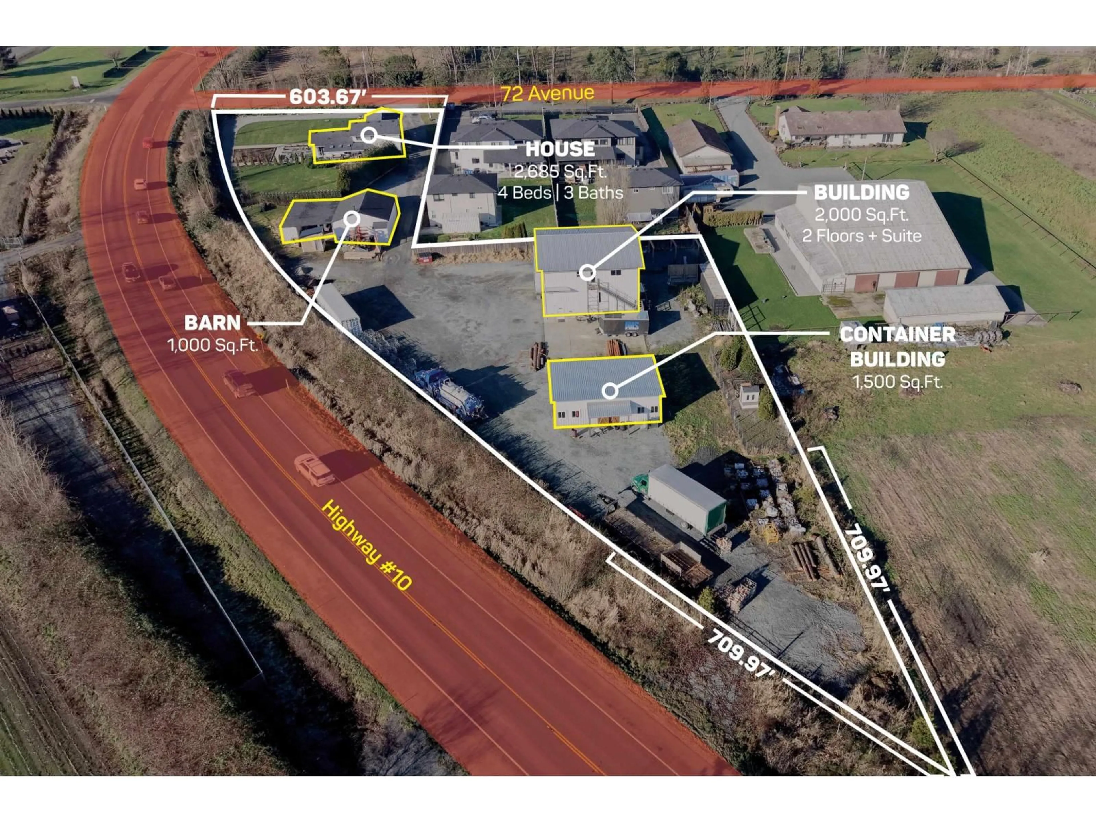 A pic from outside/outdoor area/front of a property/back of a property/a pic from drone, building for 22444 72 AVENUE, Langley British Columbia V2Y2K4