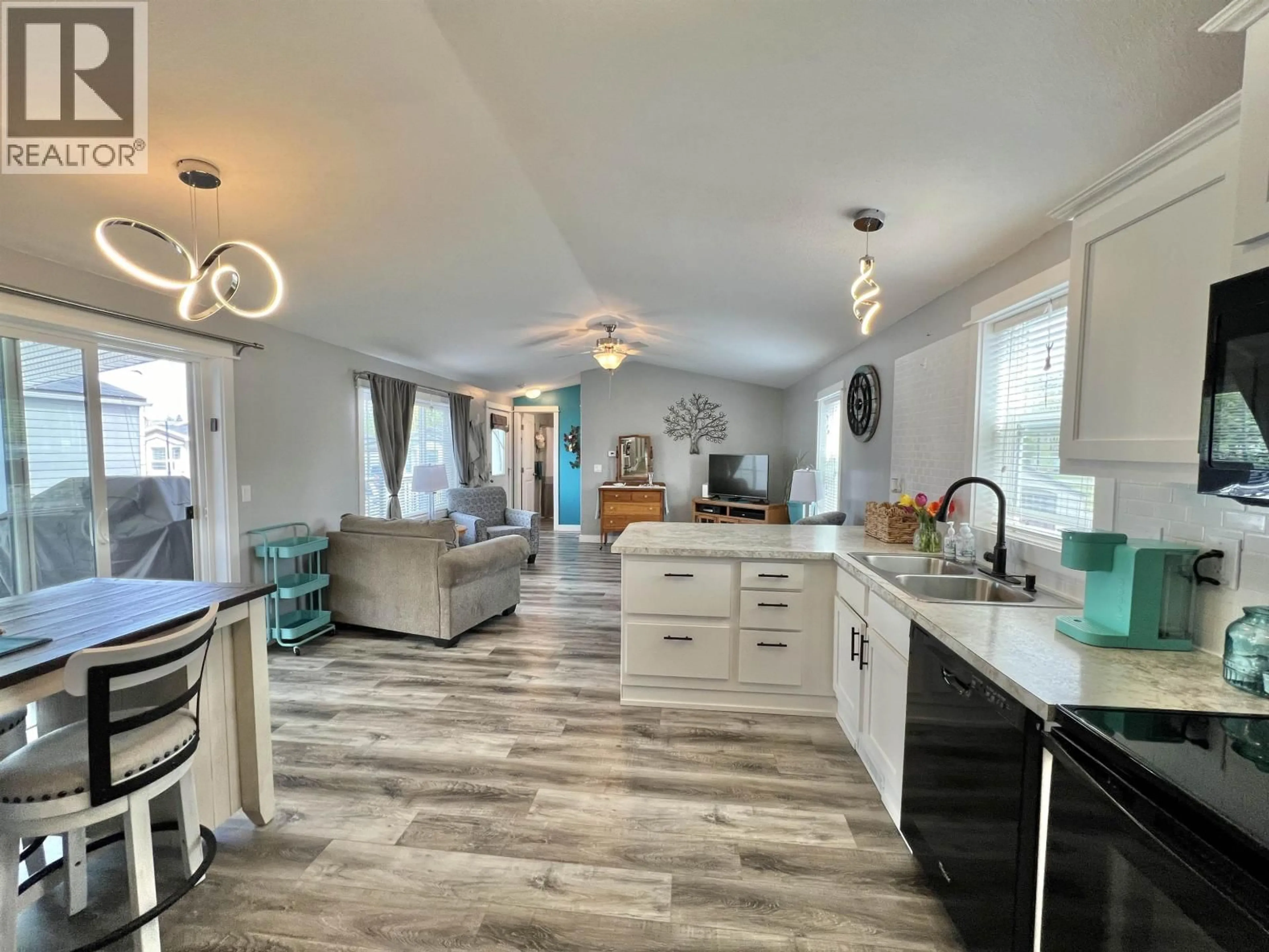Open concept kitchen, ceramic/tile floor for 2130 GOLDEN POND ROAD, Quesnel British Columbia V2J7A2