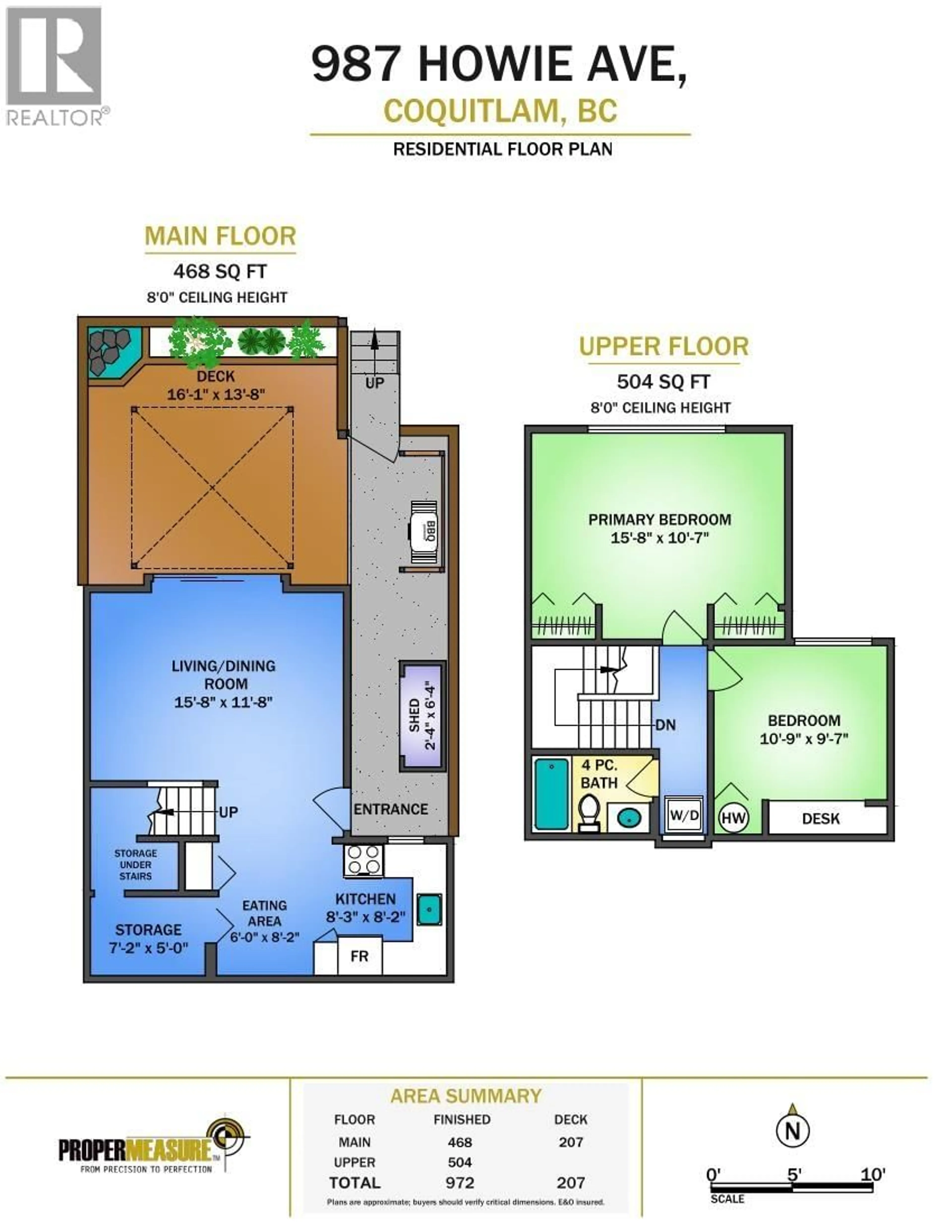 Floor plan for 987 HOWIE AVENUE, Coquitlam British Columbia V3J1T1