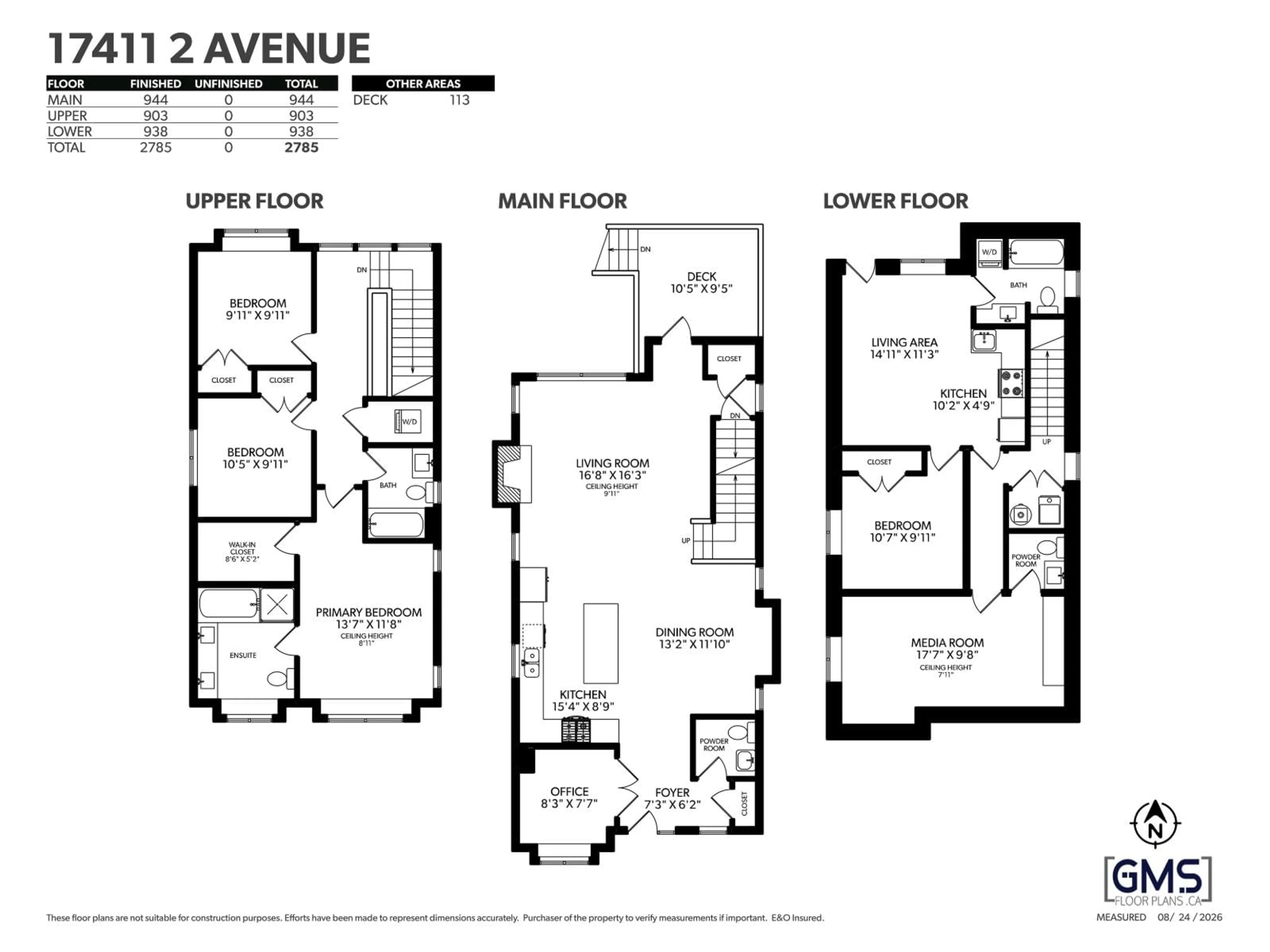 Floor plan for 17411 2 AVENUE, Surrey British Columbia V3Z6R9