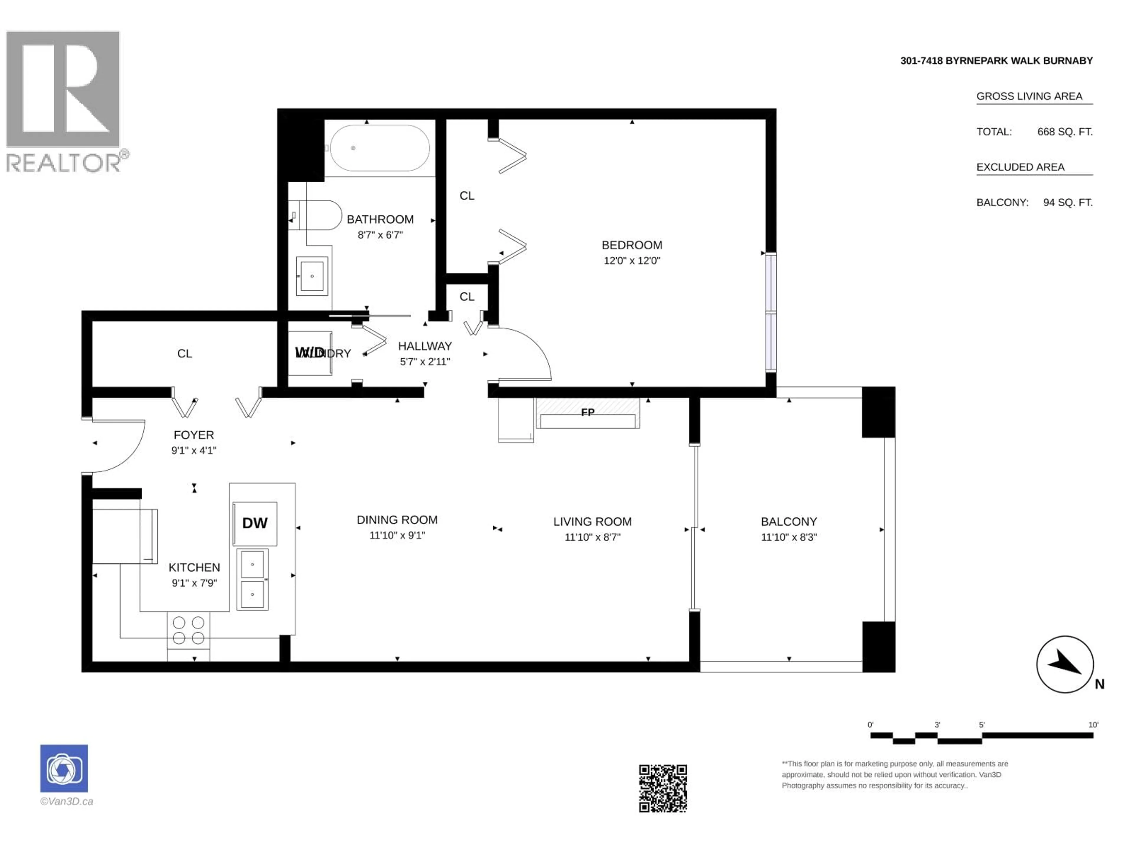 Floor plan for 301 - 7418 BYRNEPARK WALK, Burnaby British Columbia V3N0B3