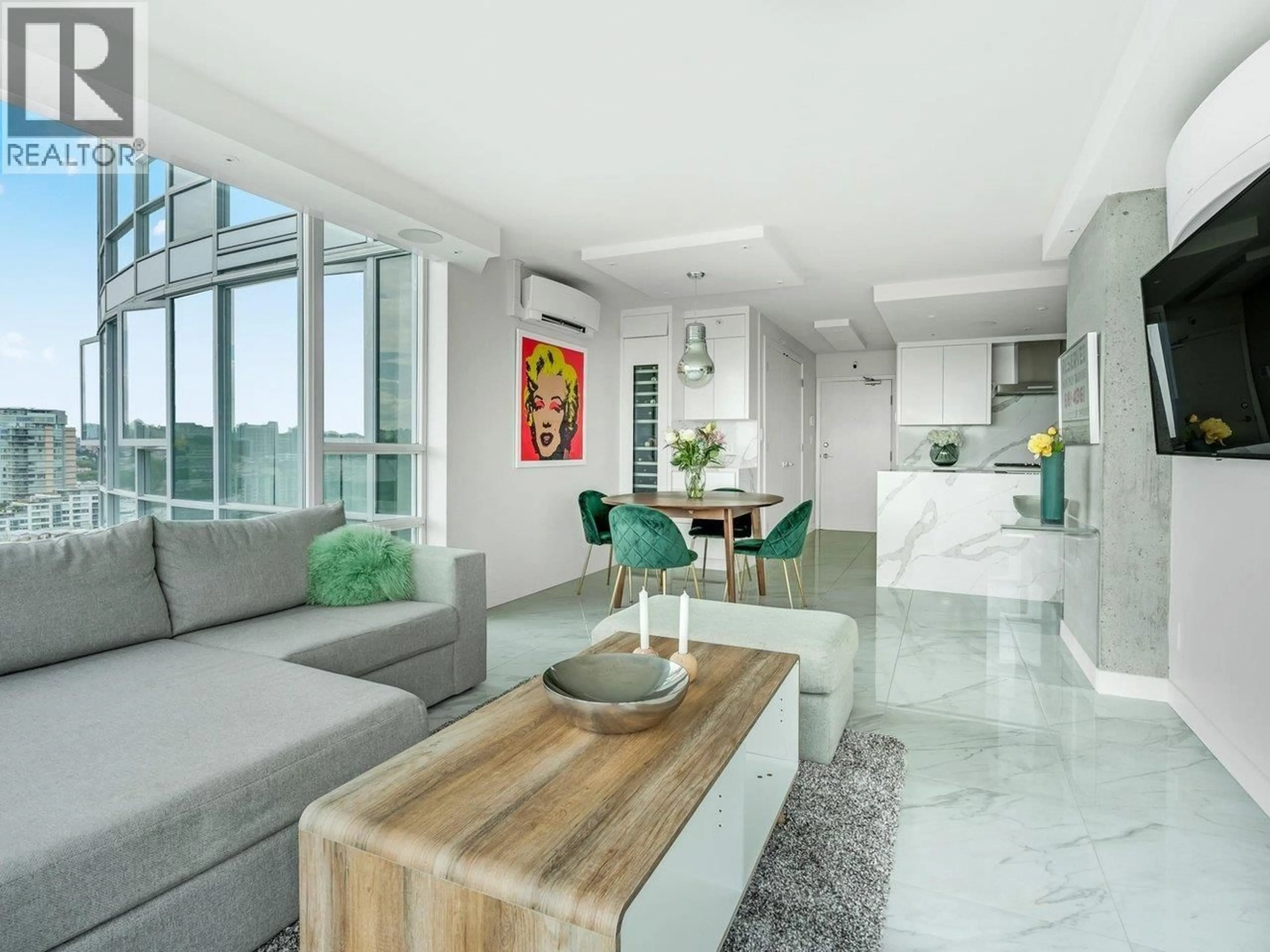Living room with furniture, unknown for 2105 - 1033 MARINASIDE CRESCENT, Vancouver British Columbia V6Z3A3