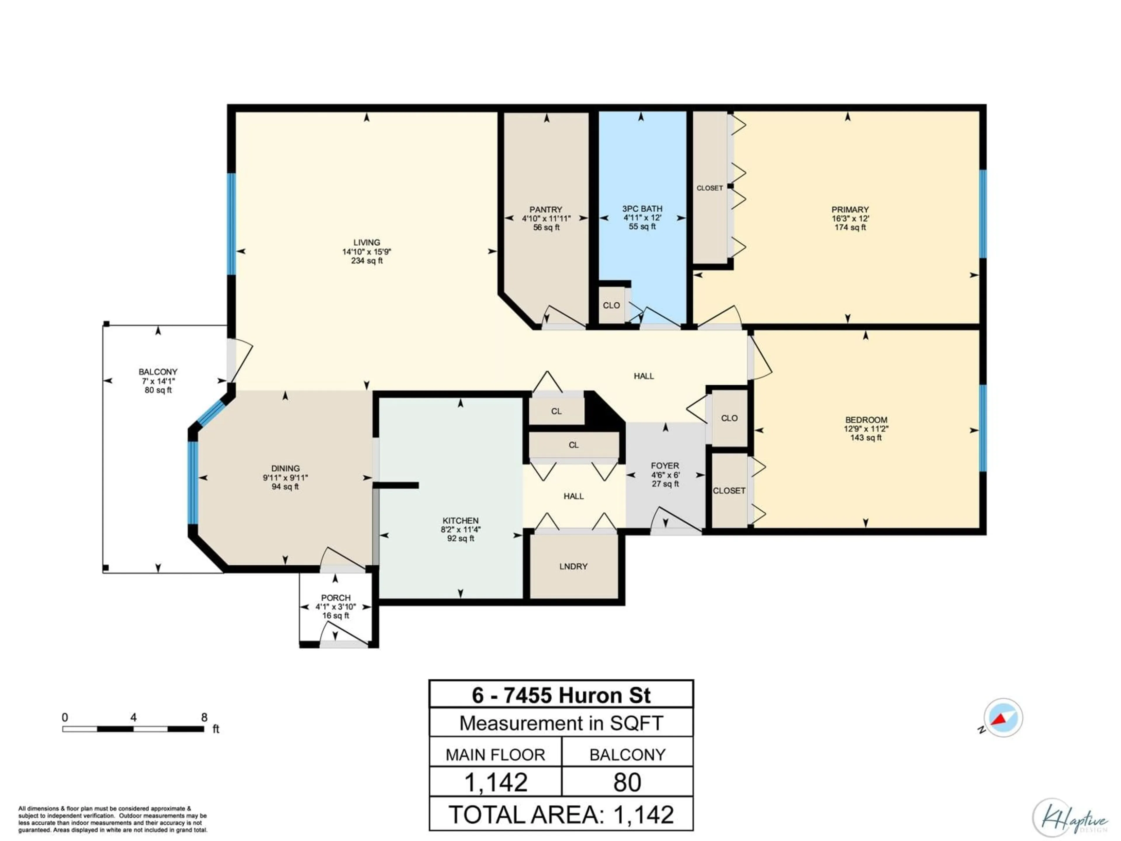 Floor plan for 6 - 7455 HURON STREET, Chilliwack British Columbia V2R2R9
