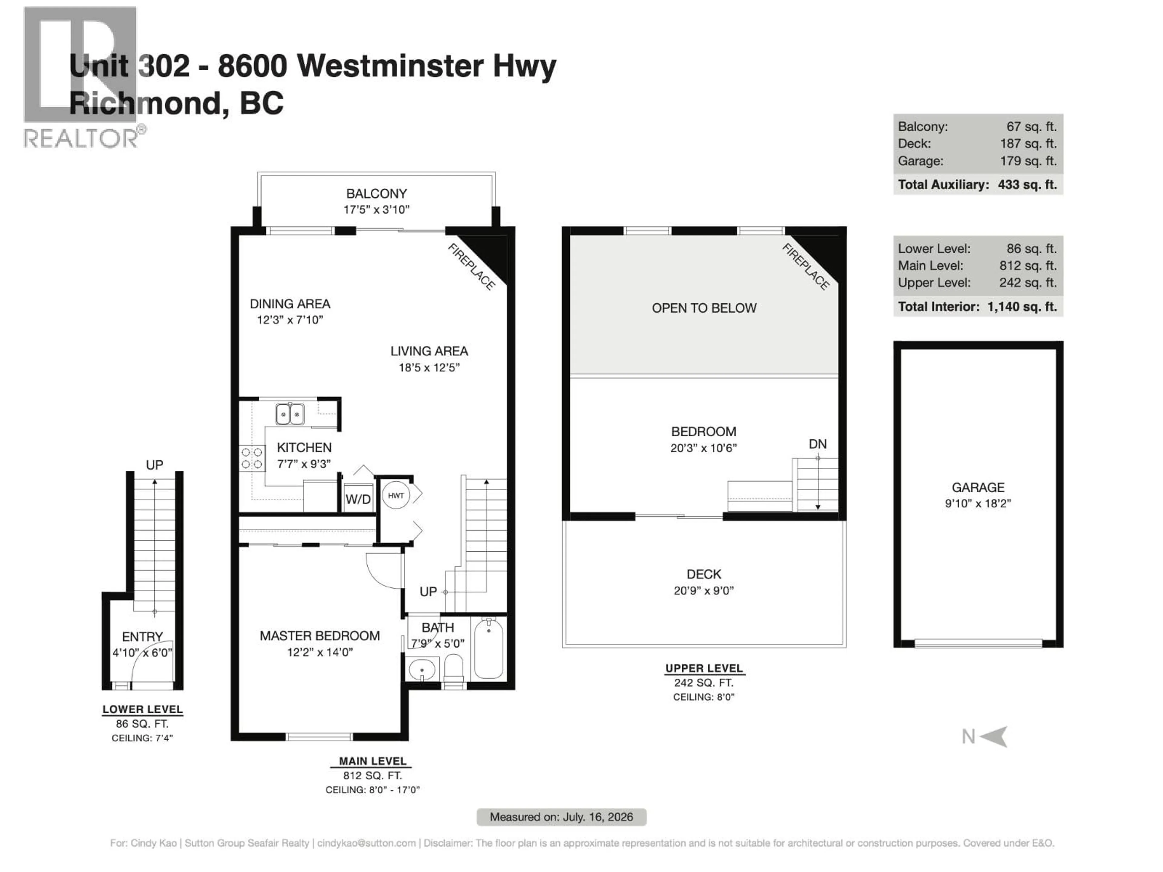 Floor plan for 302 - 8600 WESTMINSTER HIGHWAY, Richmond British Columbia V6X1A8