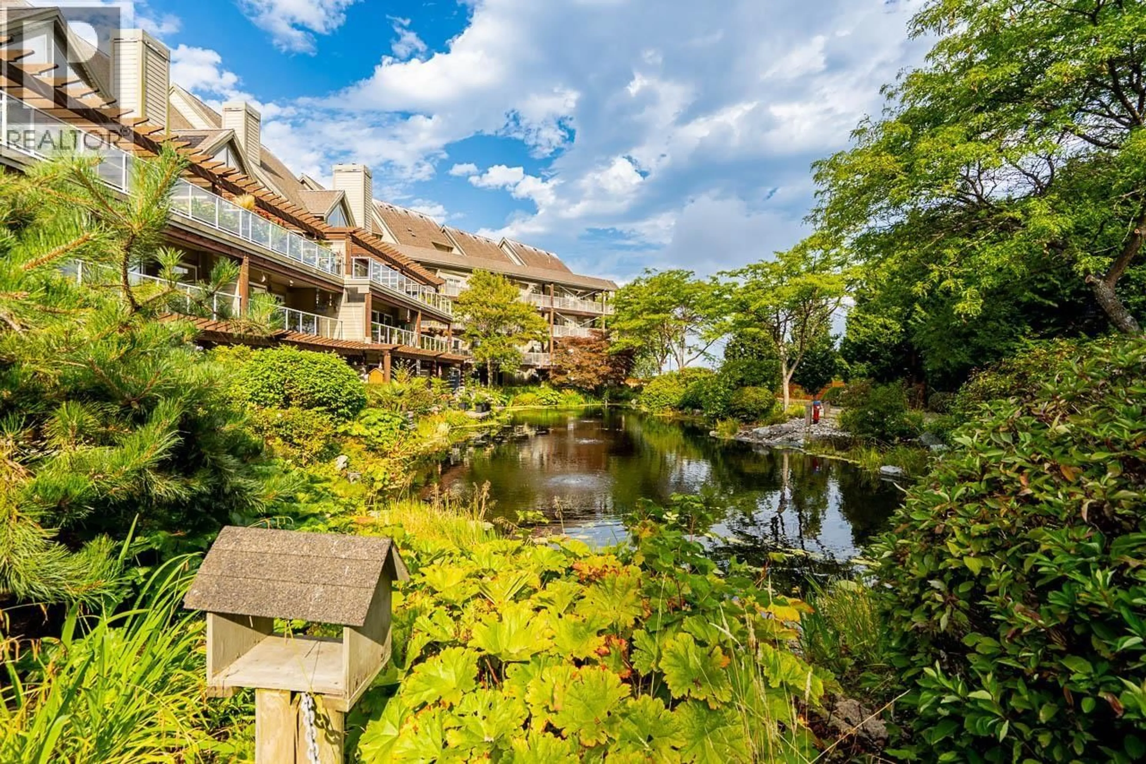 A pic from outside/outdoor area/front of a property/back of a property/a pic from drone, water/lake/river/ocean view for 218 - 1120 TSATSU SHORES DRIVE, Delta British Columbia V4M4G3