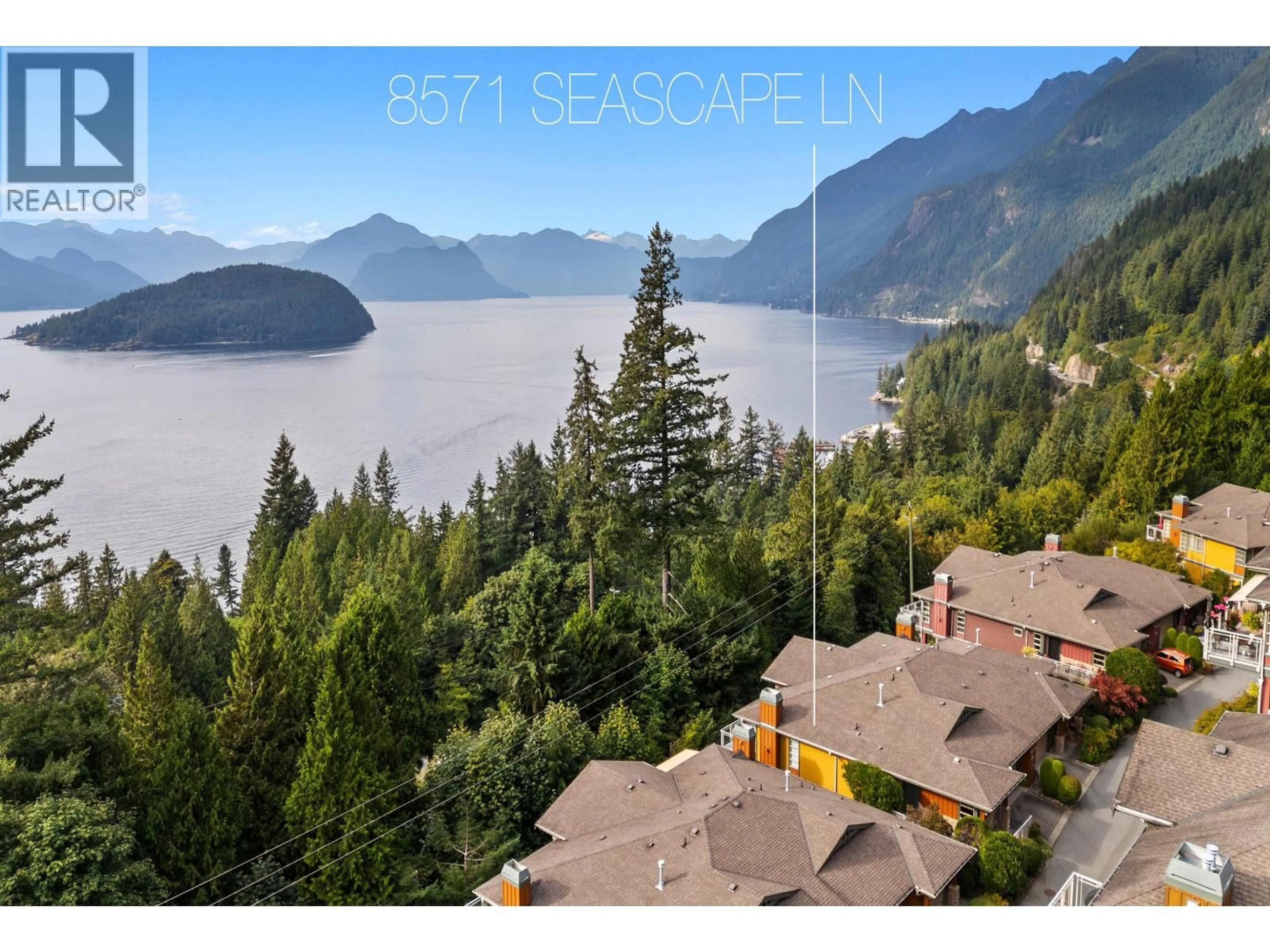 A pic from outside/outdoor area/front of a property/back of a property/a pic from drone, water/lake/river/ocean view for 8571 SEASCAPE LANE, West Vancouver British Columbia V7W3J7