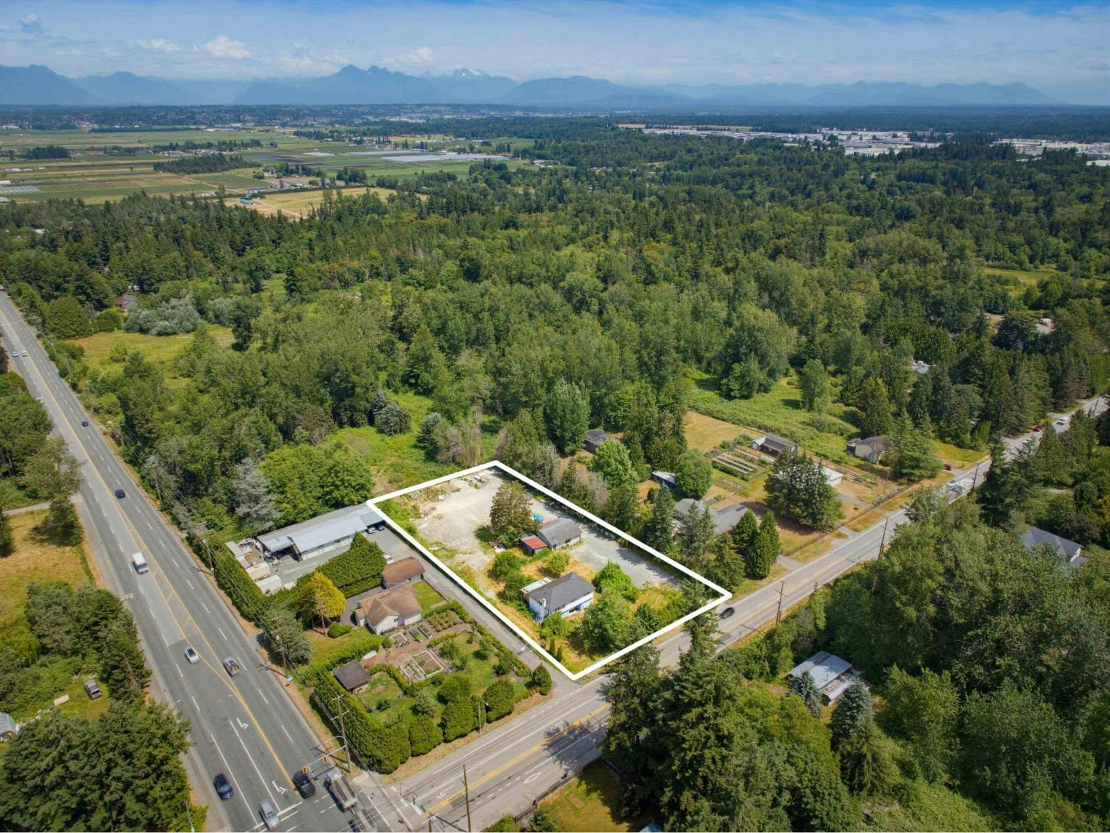 A pic from outside/outdoor area/front of a property/back of a property/a pic from drone, mountain view for 17643 24 AVENUE, Surrey British Columbia V3Z9V2