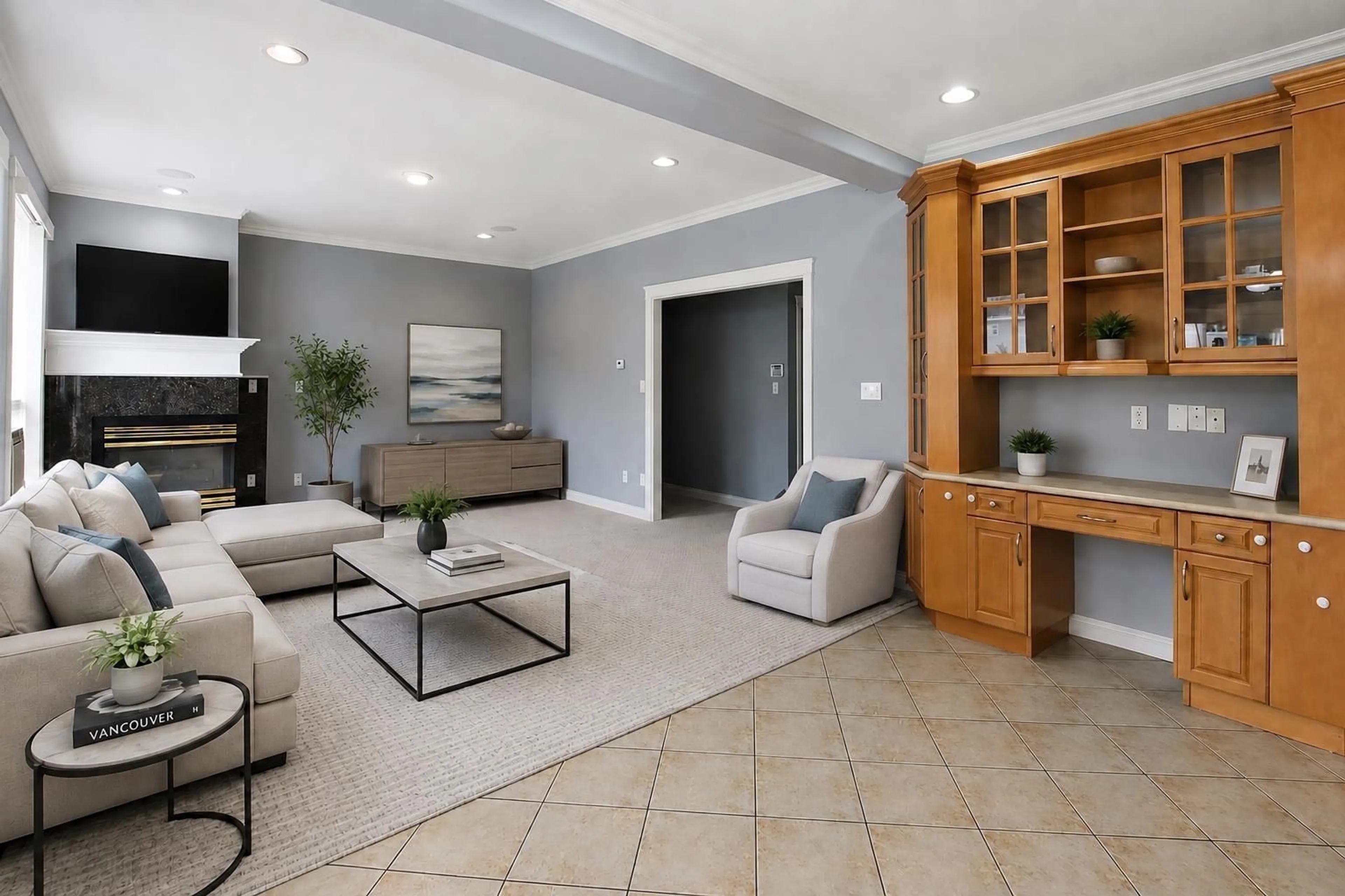 Living room with furniture, ceramic/tile floor for 10304 128 STREET, Surrey British Columbia V3T2Z4
