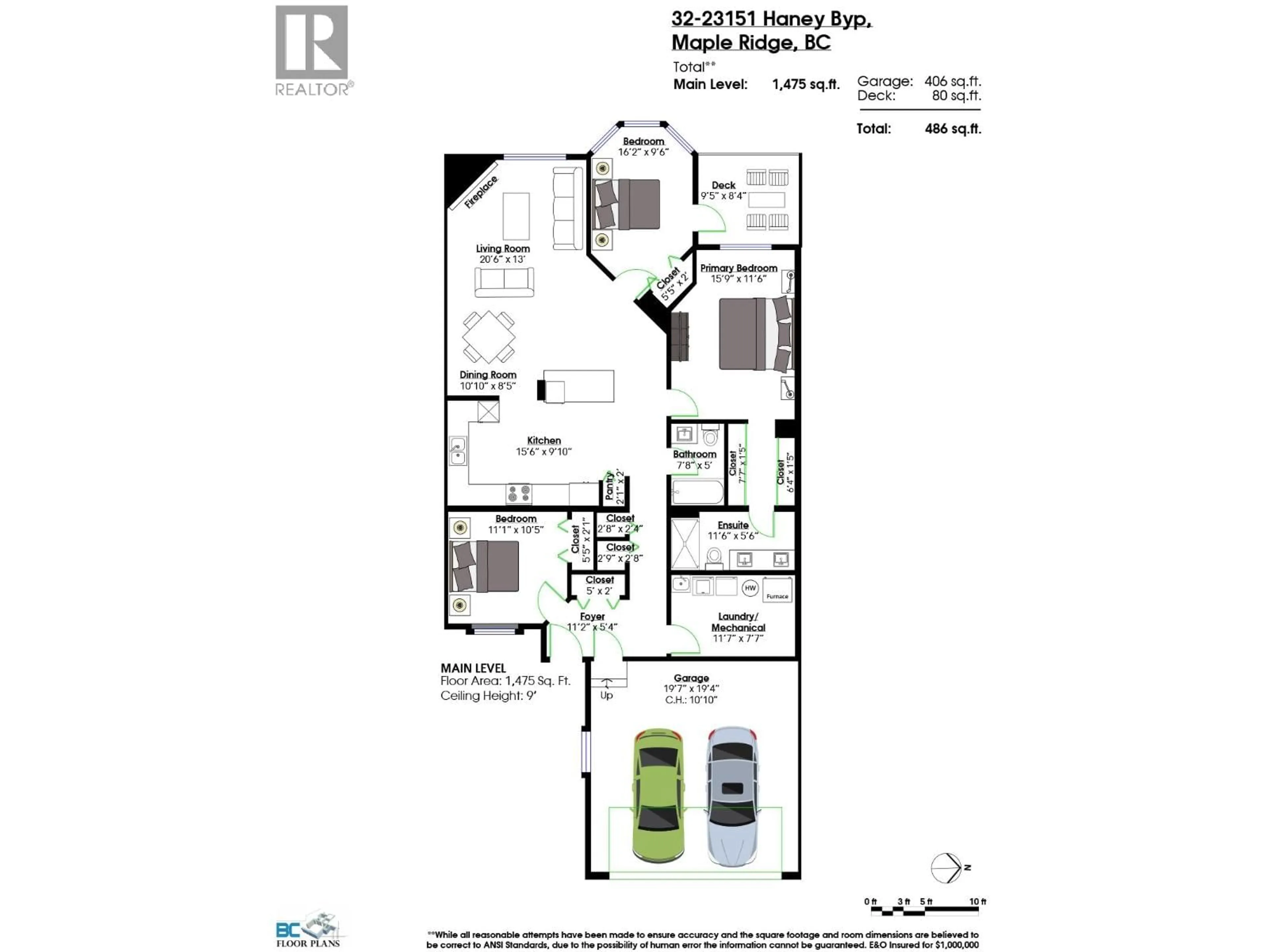 Floor plan for 32 - 23151 HANEY, Maple Ridge British Columbia V2X0S5