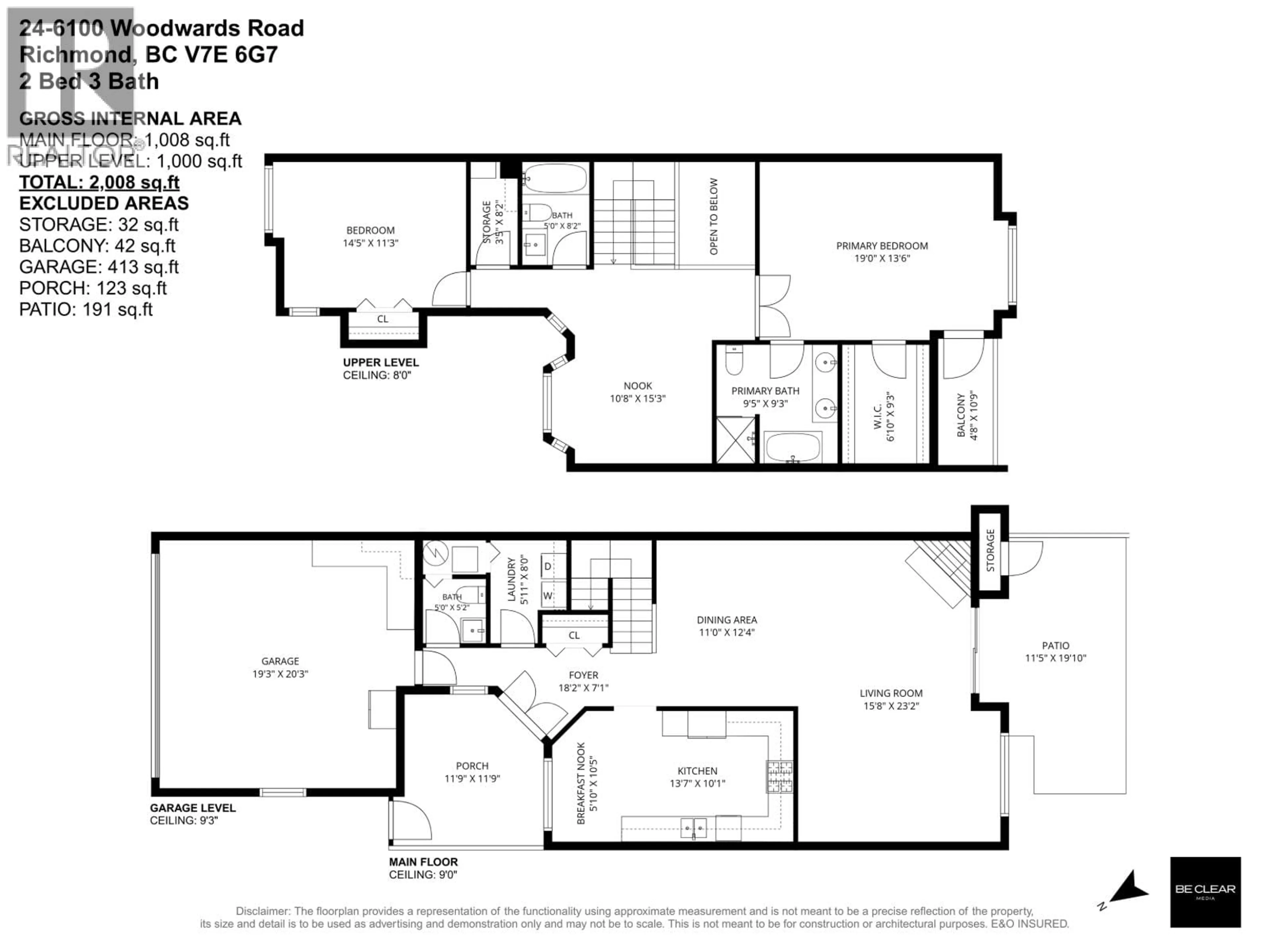 Floor plan for 24 - 6100 WOODWARDS ROAD, Richmond British Columbia V7E6G7