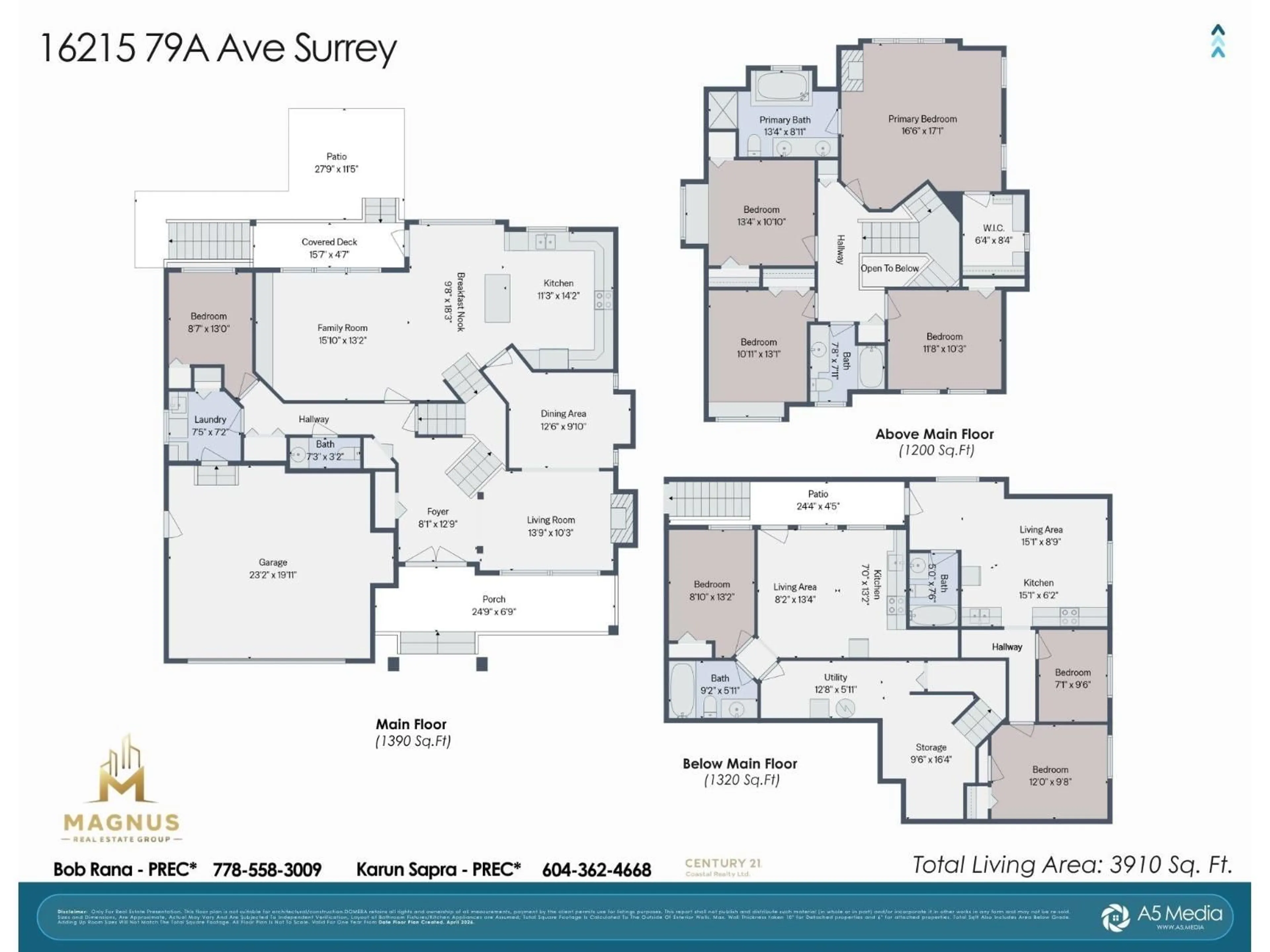Floor plan for 16215 79A AVENUE, Surrey British Columbia V4N0M7