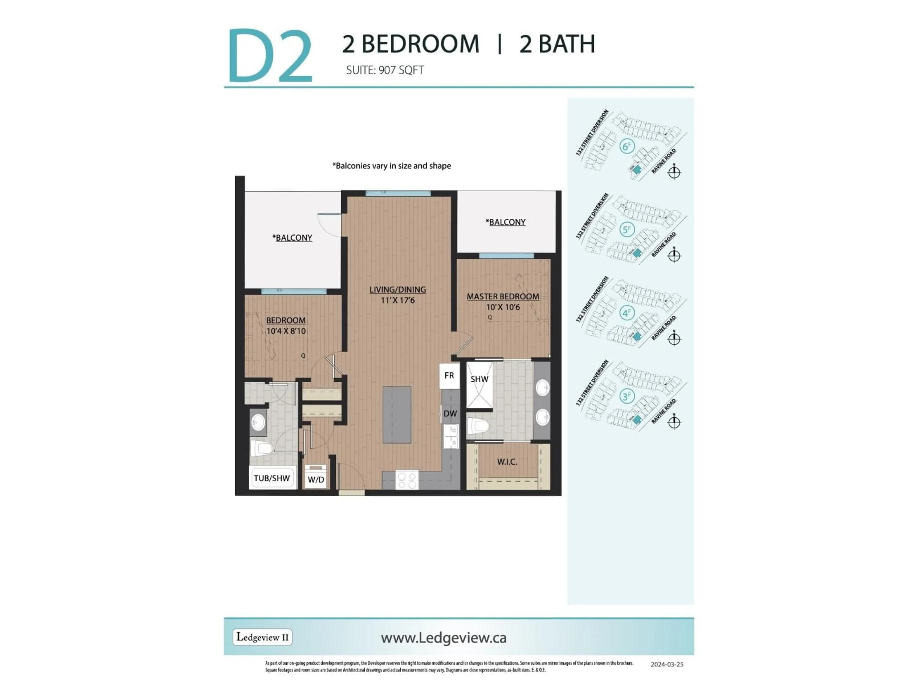 Floor plan for 401 - 11035 RAVINE ROAD, Surrey British Columbia V3T3X5