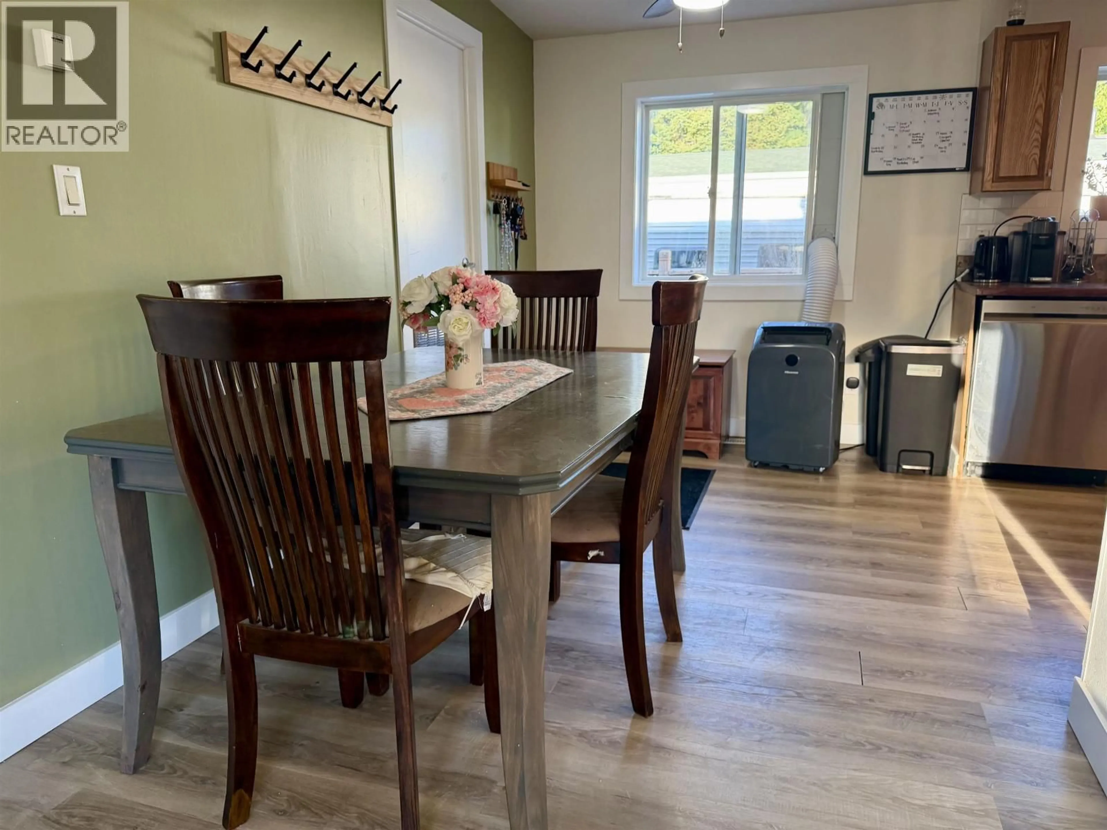 Dining room, wood/laminate floor for 7360 DAWSON ROAD, Prince George British Columbia V2K5B5