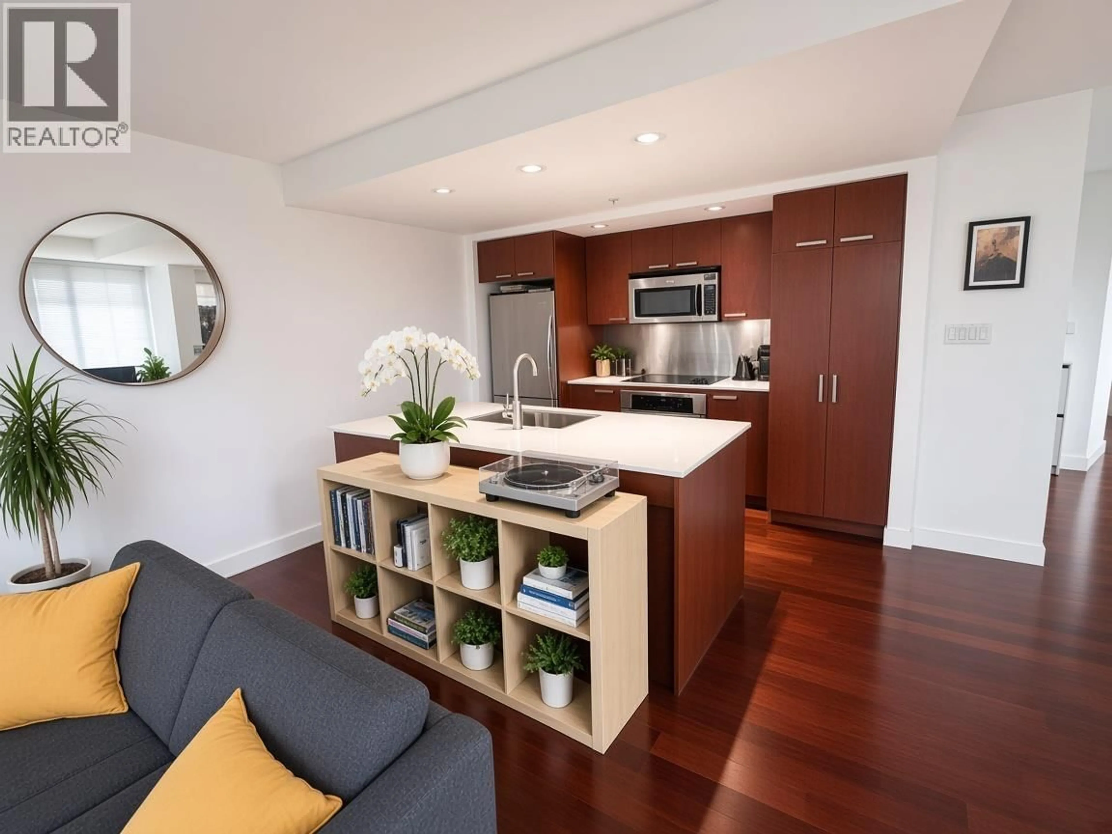 Open concept kitchen, wood/laminate floor for 1903 - 1255 SEYMOUR STREET, Vancouver British Columbia V6B0H1
