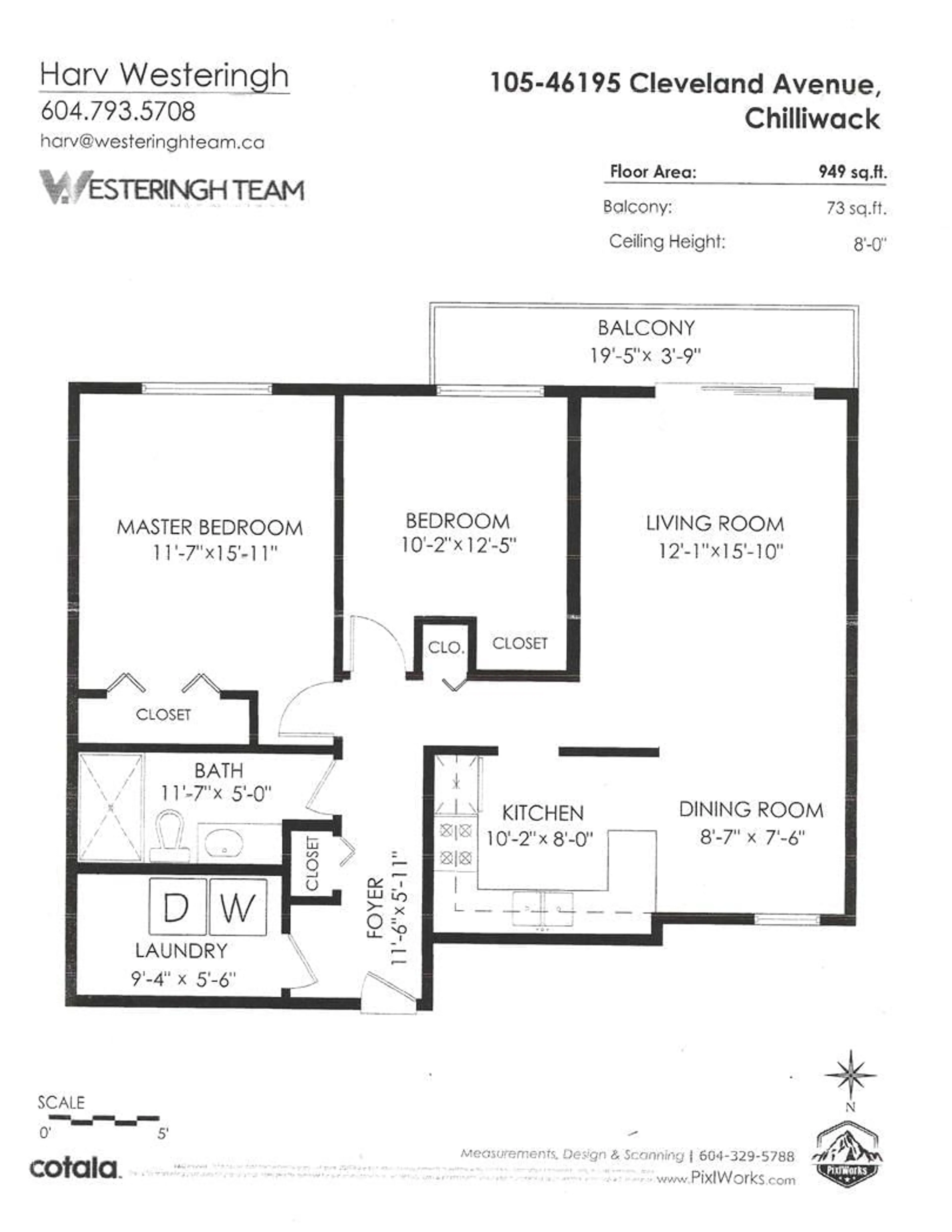 Floor plan for 105 - 46195 CLEVELAND AVENUE, Chilliwack British Columbia V2P2X5