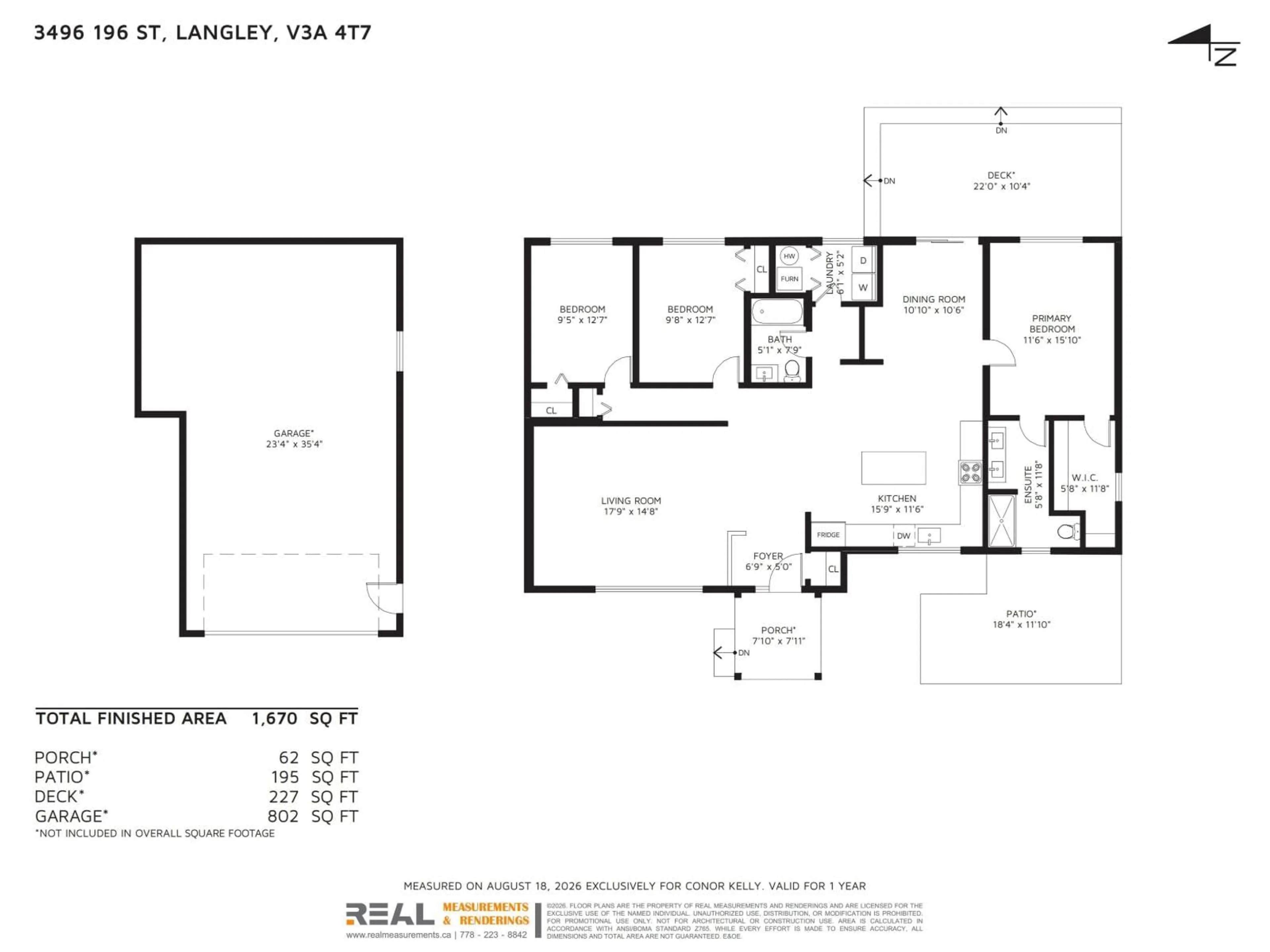 Floor plan for 3496 196 STREET, Langley British Columbia V3A4T7