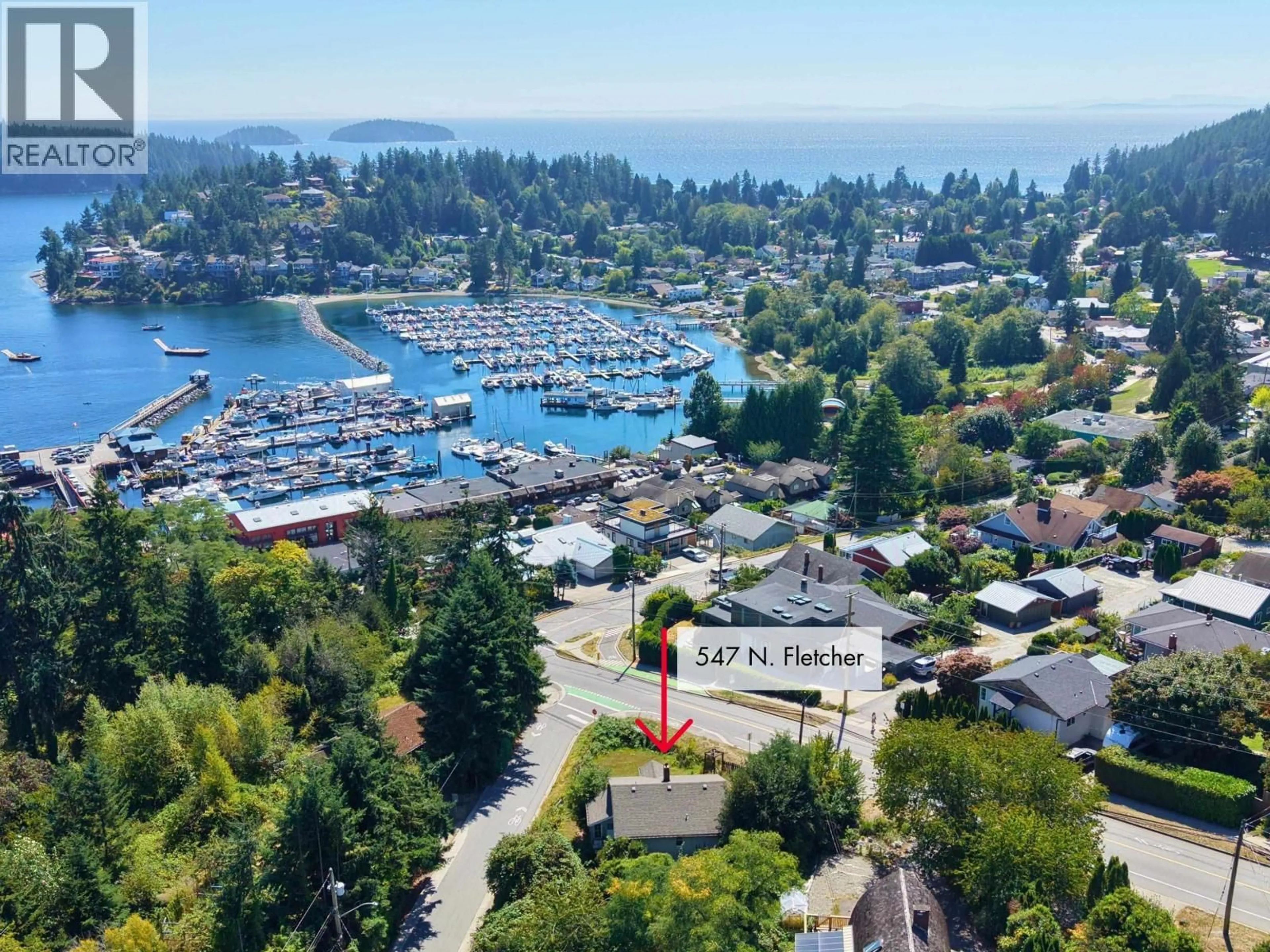 A pic from outside/outdoor area/front of a property/back of a property/a pic from drone, water/lake/river/ocean view for 547 FLETCHER ROAD, Gibsons British Columbia V0N1V0