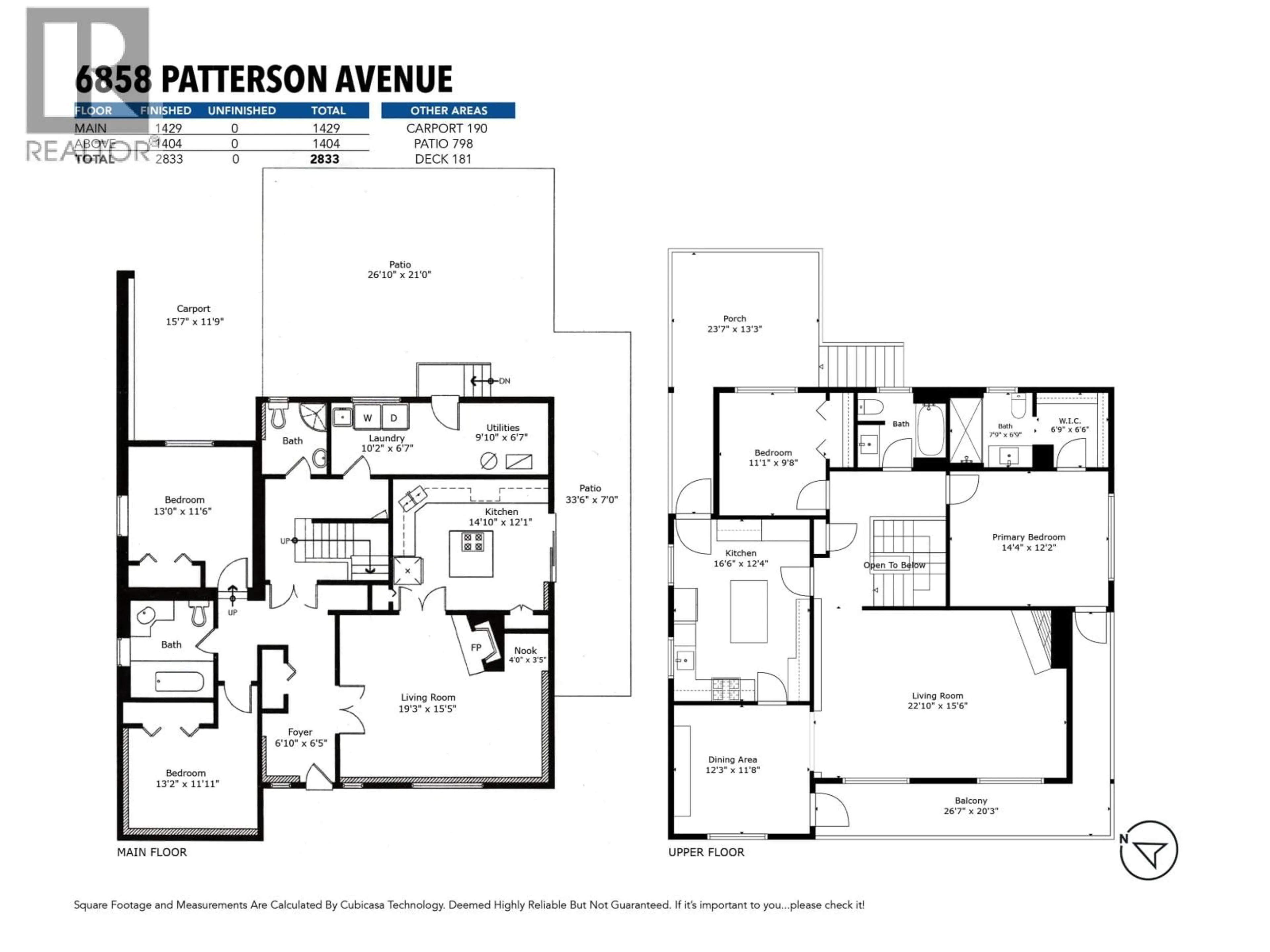 Floor plan for 6858 PATTERSON AVENUE, Burnaby British Columbia V5J3N6