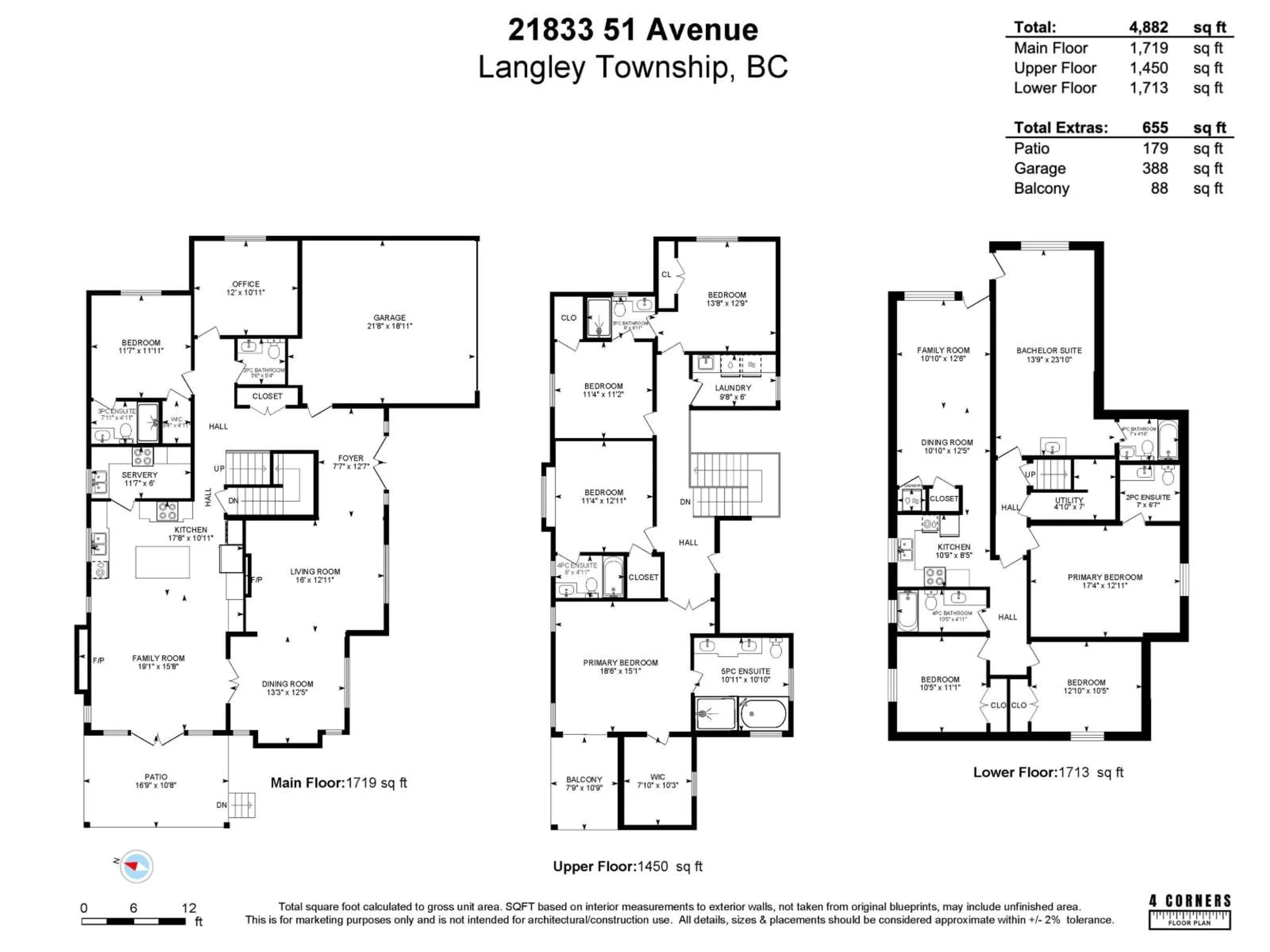 Floor plan for 21833 51 AVENUE, Langley British Columbia V3A8P7