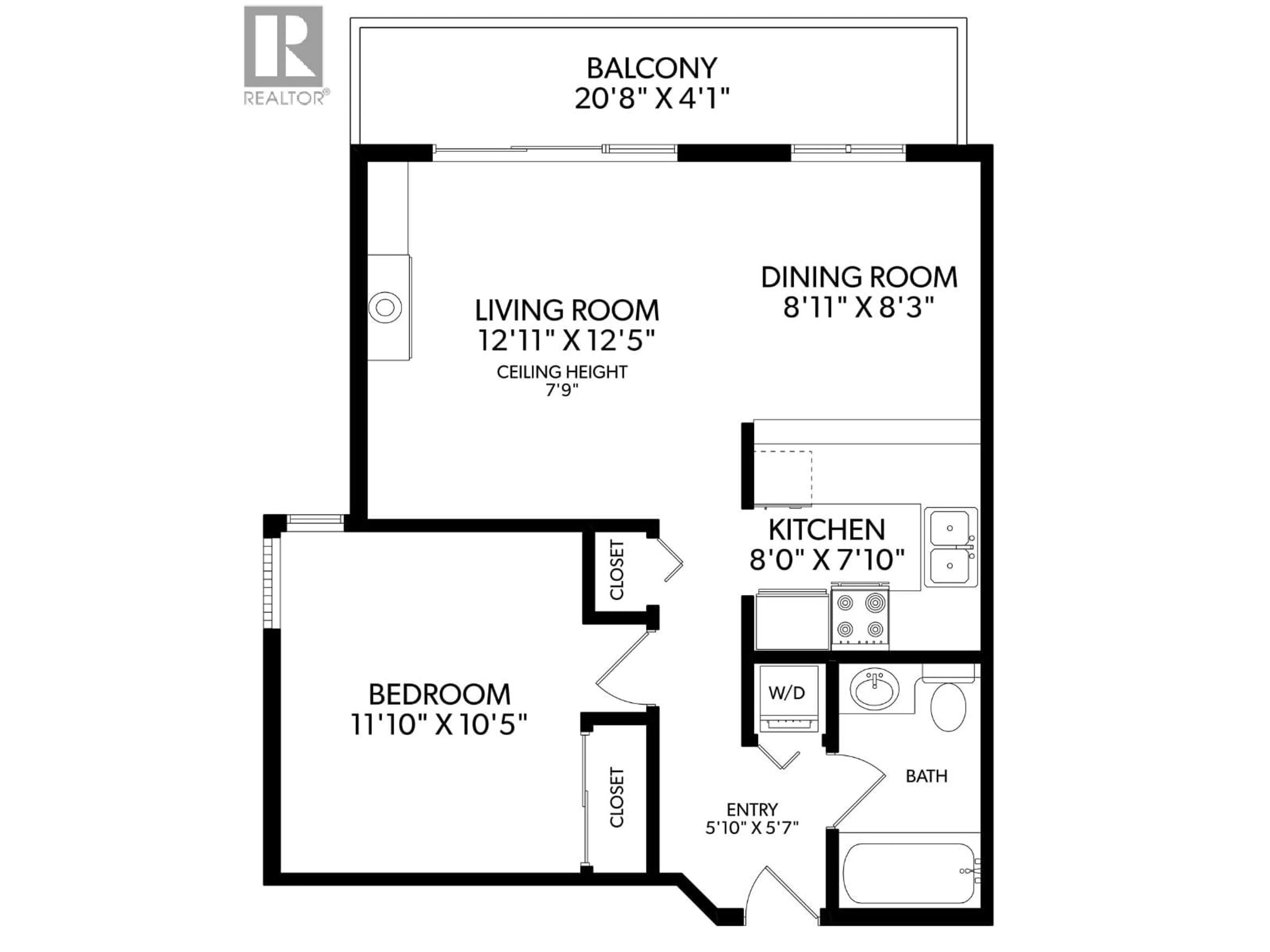 Floor plan for 204 - 833 16TH AVENUE, Vancouver British Columbia V5Z1S9